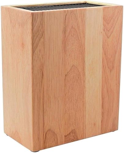 Rockingham Forge Soporte universal para cuchillos vertical para 20 cuchillas de hasta 7.9 in de largo, madera de caucho