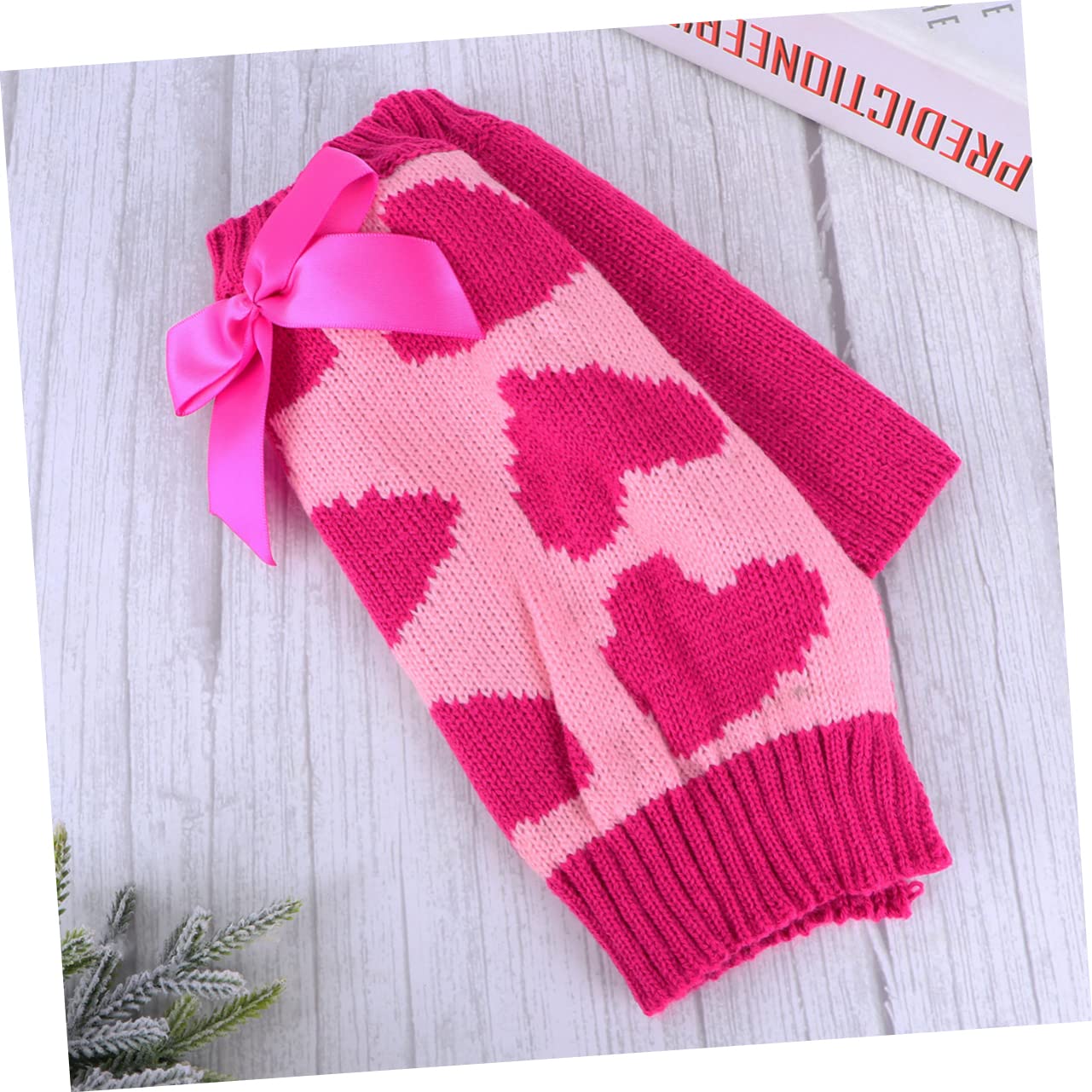 Toddmomy Pull Élégant pour Chien 3 Pièces Motif Cœur Confortable pour Les Fêtes Et Les Activités De Plein Air Taille XS (Rose)