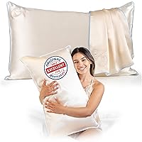 Federa Seta Cuscino 50x80 6A, 22 momme | Certificata da Dermatologi per Pelle e Capelli