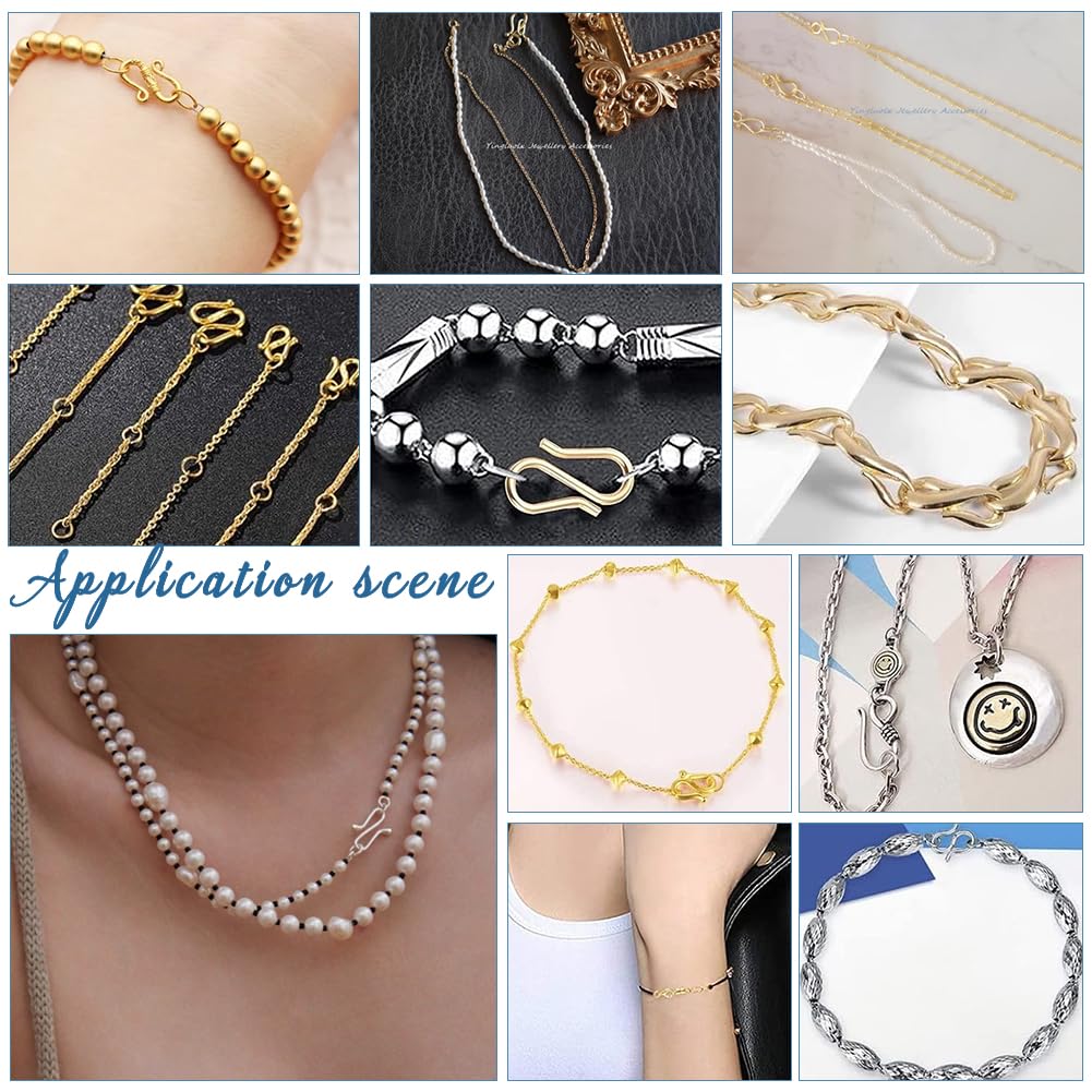 200Pcs 10mm Stainless Steel Hook Clasps - 8-Shaped Jewelry Connectors For DIY Necklaces & Bracelets