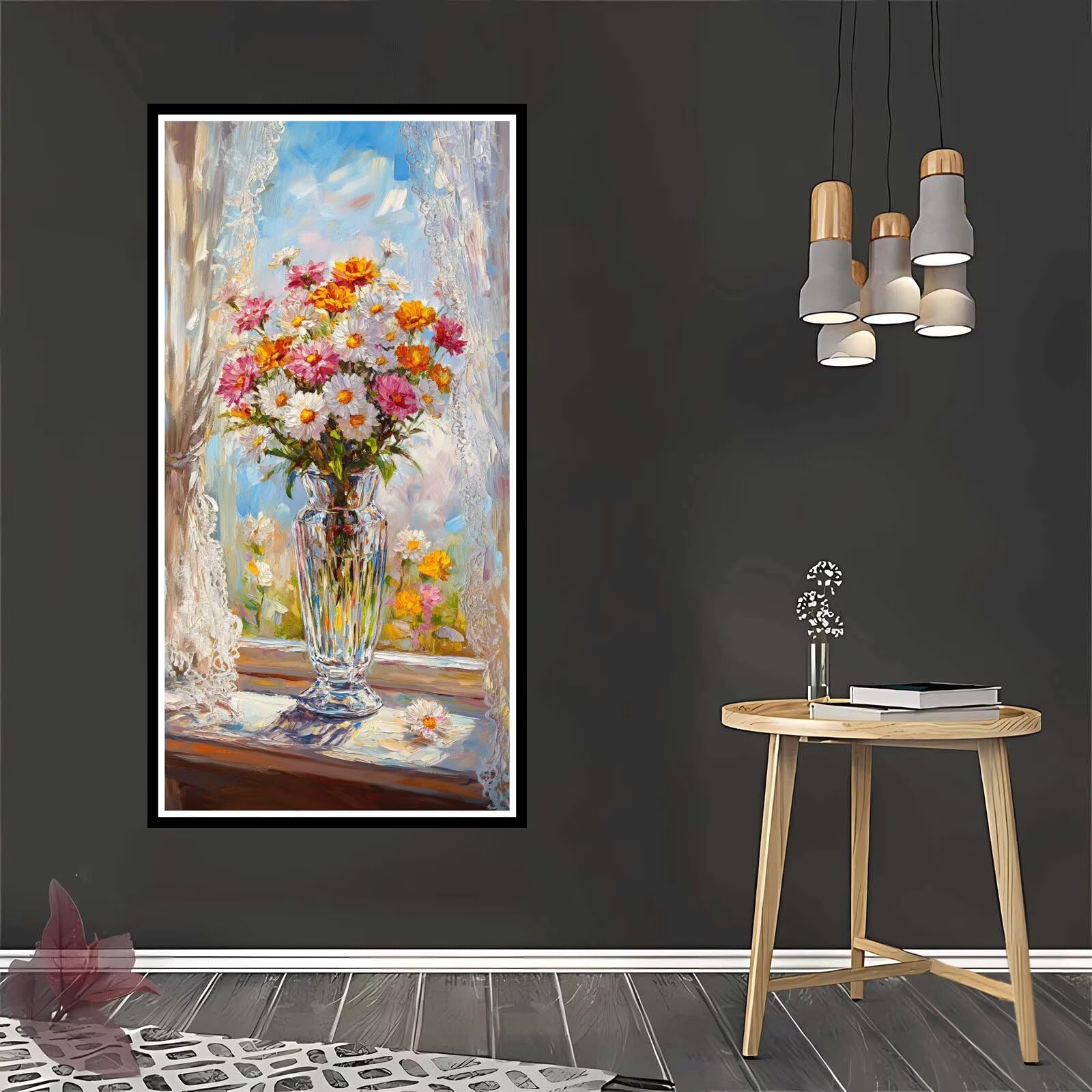 Amazon.co.jp: DIY Paint by Numbers カラフル数字油絵花簡単大人