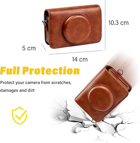 Miniatura 5 de Rieibi Kodak Mini Shot 2 Retro - Funda protectora de piel sintética para versión anterior Kodak Mini Shot 2 Retro 2 en 1 C210R, impresora