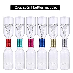 Waitahug Tornado Maker, Weather Toys, Ultra-Light Aluminum Connecting Tube, Including 2 Empty Bottles, Watertight Tornado Toy, Suitable for Kids' Science Experiments (Red)