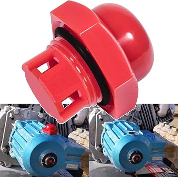 514009761 547961 Oil Fill Cap with O-Ring Seal Replacement for Cat Pumps Pressure Washer Cap 2SF 2DX 3DX 3SP Serious Models Red