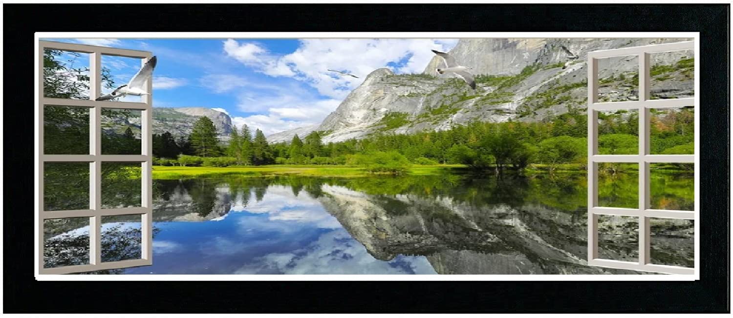 Flat Wood Picture Poster Frame Acrylic Glass Black Photo Frames 200mm x 300mm Premium Wall Mounted Frames