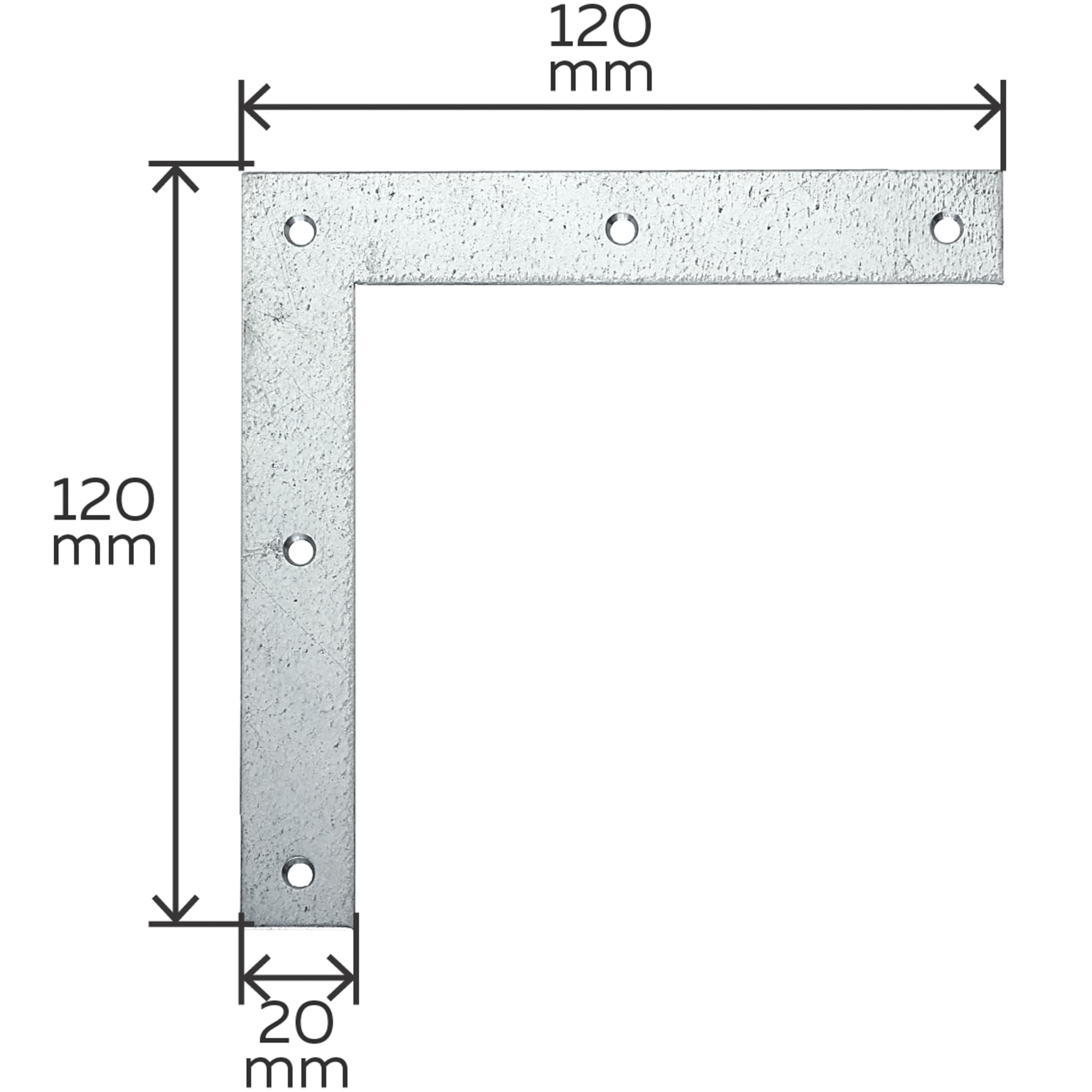 Alberts 847678 Eckwinkel | sendzimirverzinkt | 120 x 120 x 20 mm | 120er Set