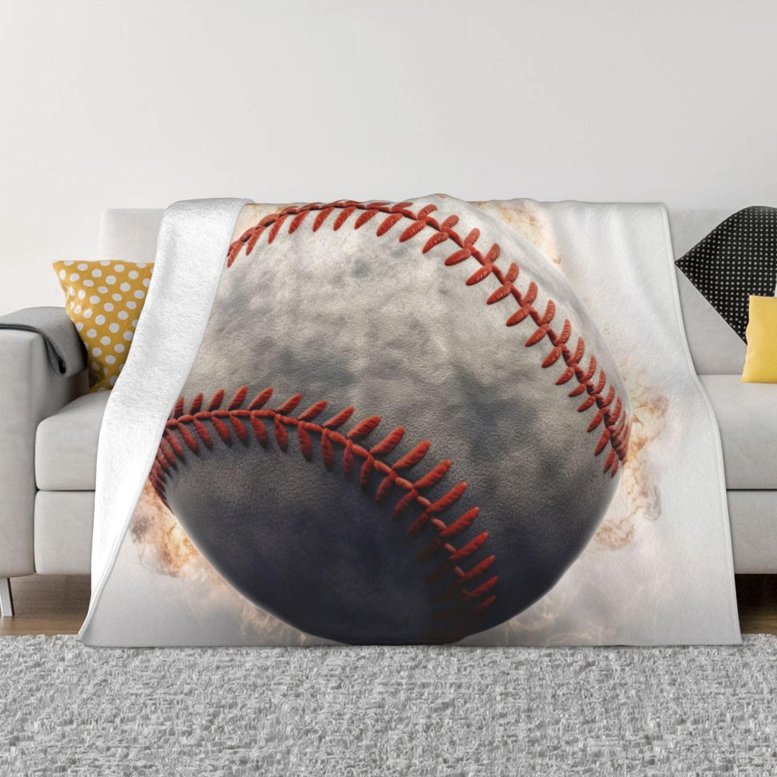 Couverture micro-polaire thermorégulatrice pour lit et sofa