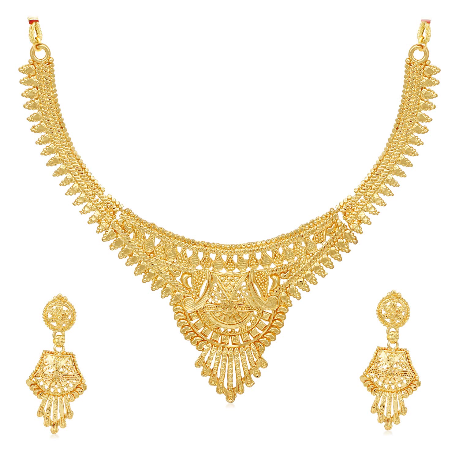 Sukkhi Exotic 24 Carat Gold Plated Choker Necklace Set for Women (SKR67355) (B08G2BMPD4) Amazon Price History, Amazon Price Tracker