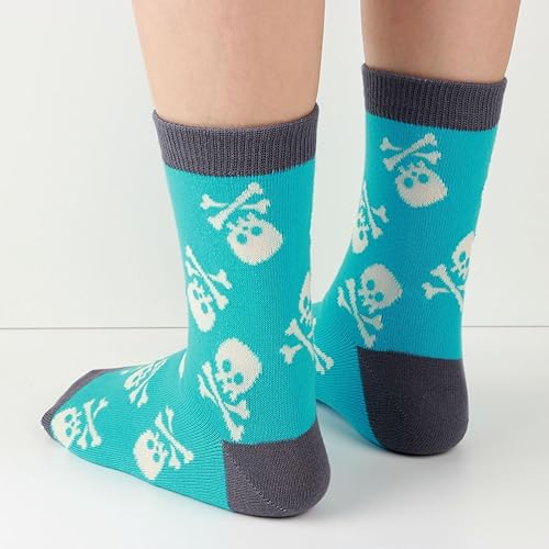Miniatura 2 de COTTON DAY Kids Boys Fun Novelty Socks Colorful Pattern Design Shark Scull Robot Dinosaur