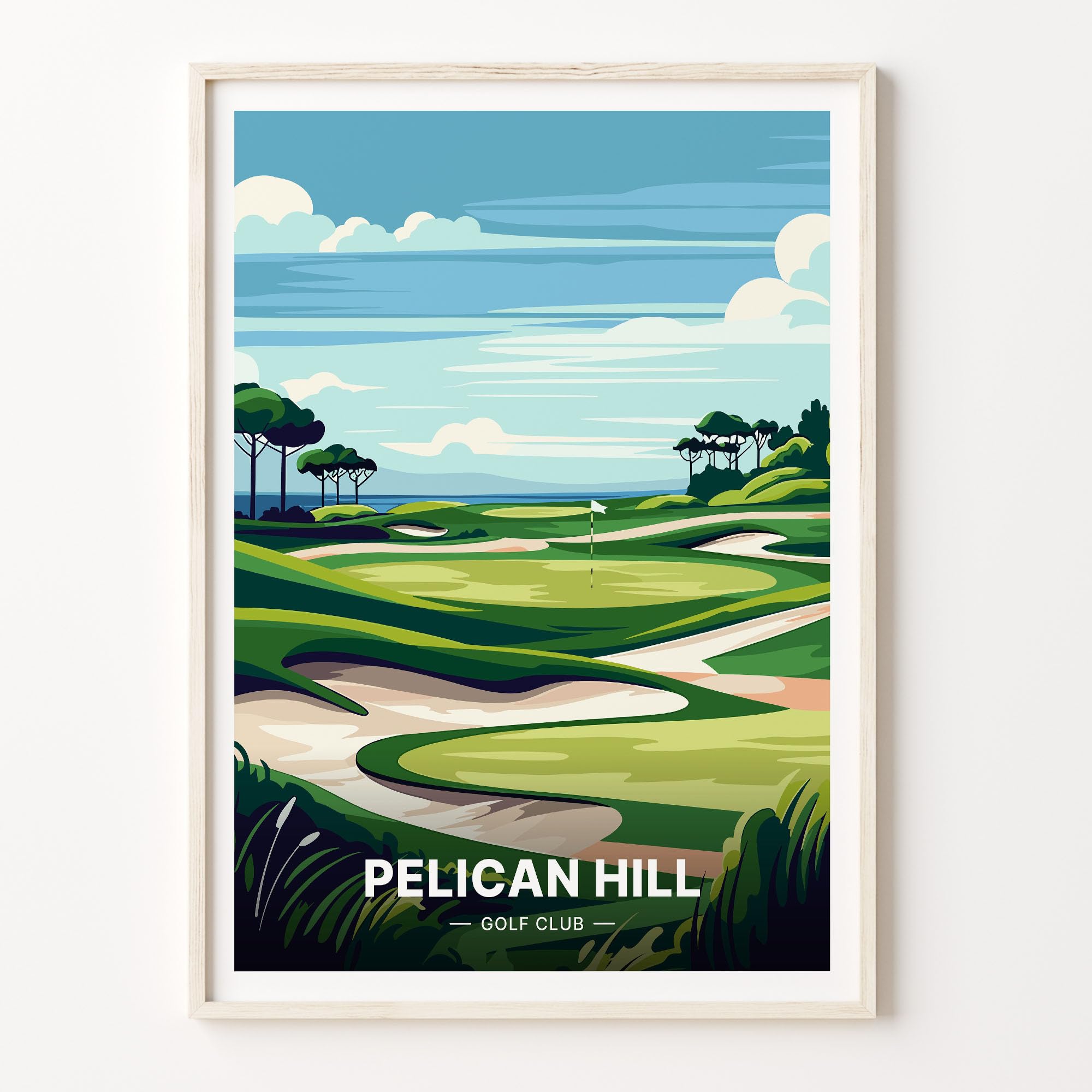 Amazon.com: Pelican Hill Golf Club Travel Poster, Golf Course Wall