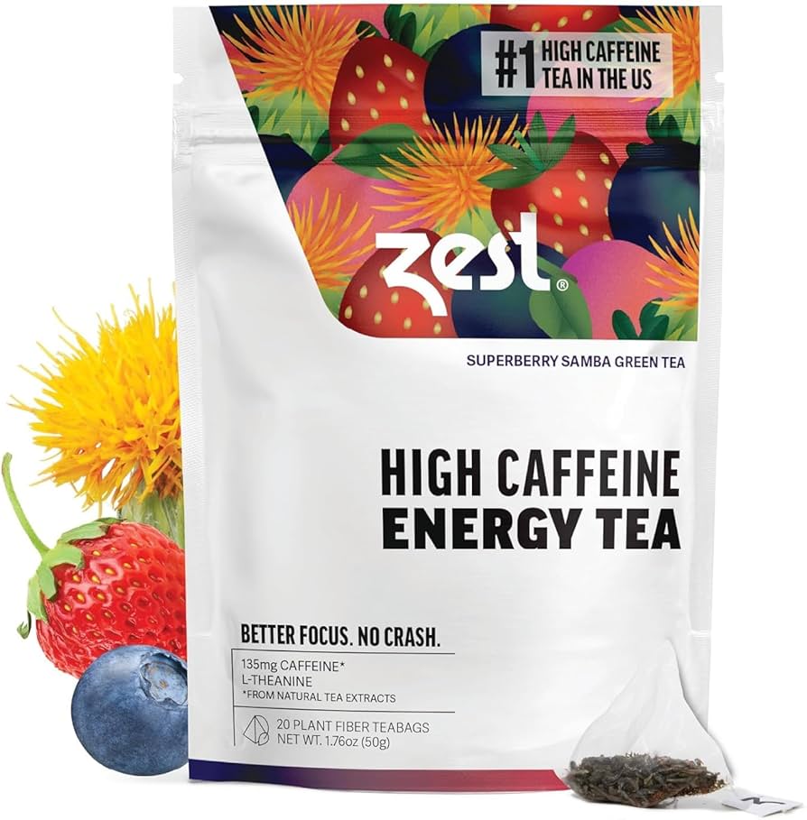 Amazon.com : Zest Energy Green Tea - Superberry Samba - High