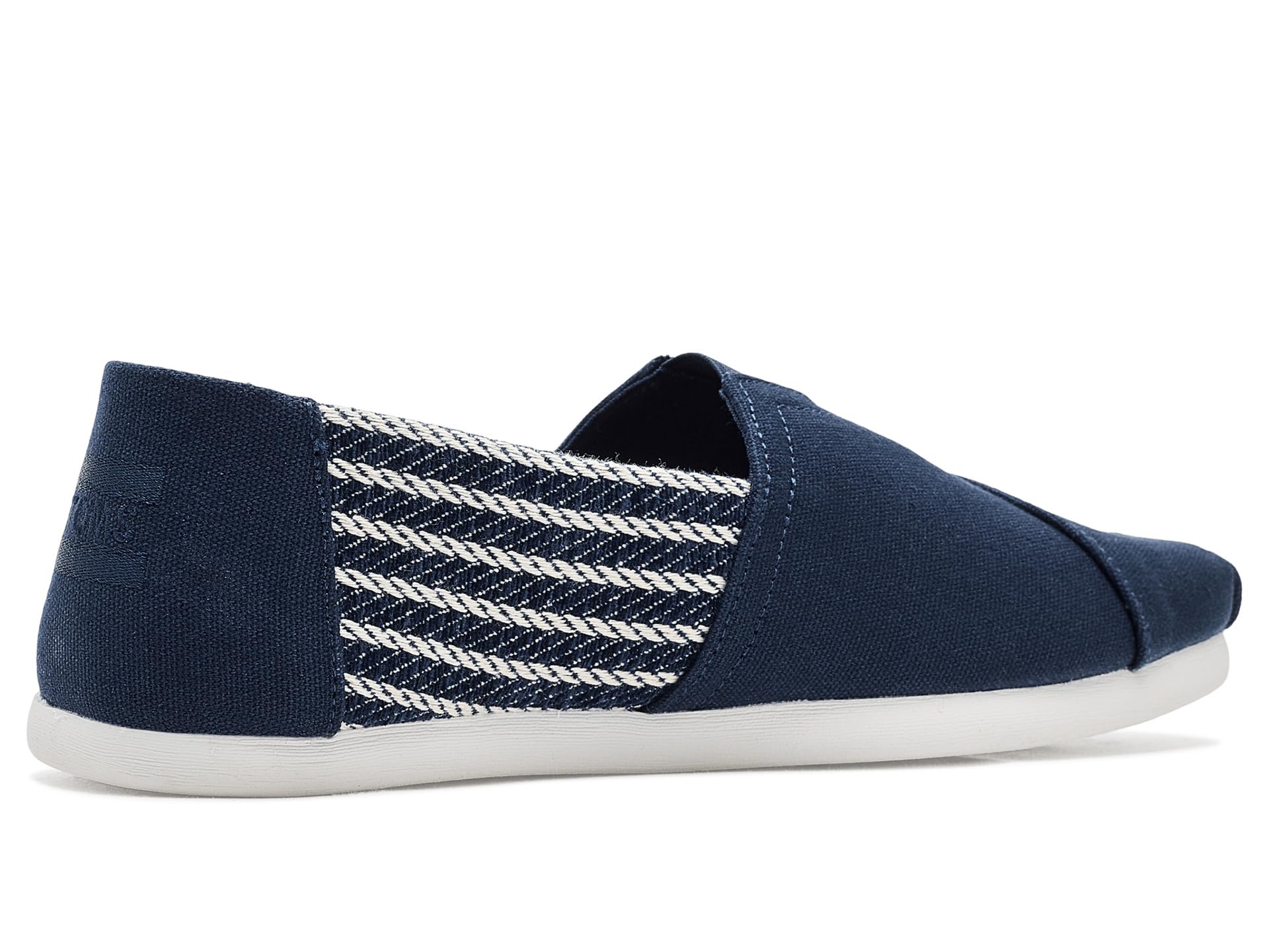 Toms Alpargata Mocassins Plats Classiques pour Homme Bleu Marine à Rayures Nautiques 44