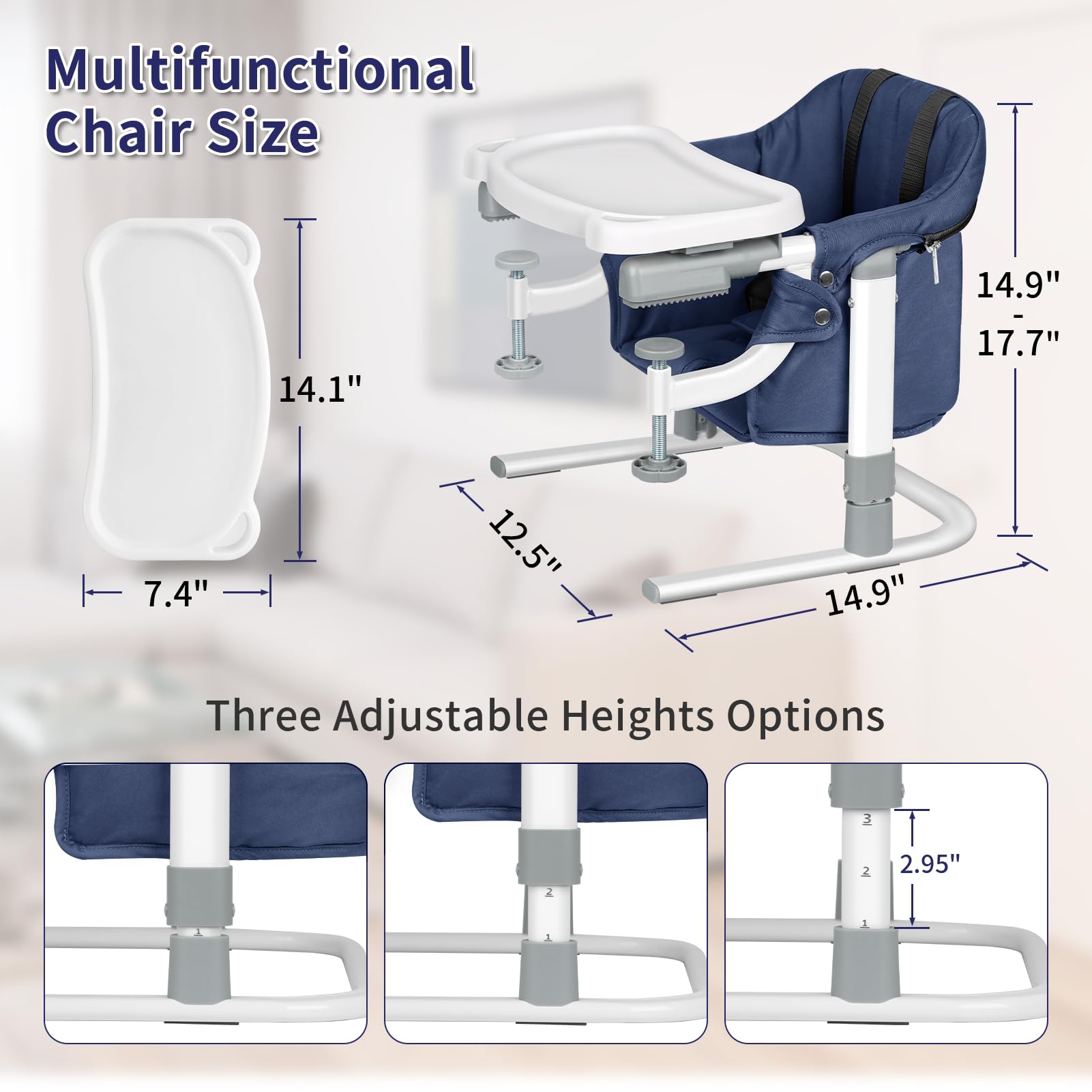 SYCYH?« 3 in 1 Fast Table Chair Baby High Chair for Table Portable High
