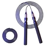 speed jump rope for men women and kids, Self-Locking Design for Quick Adjustment, Metal Silicone Grip with 2 speed rope Cables for Workout Fitness, Crossfit,Home Exercises