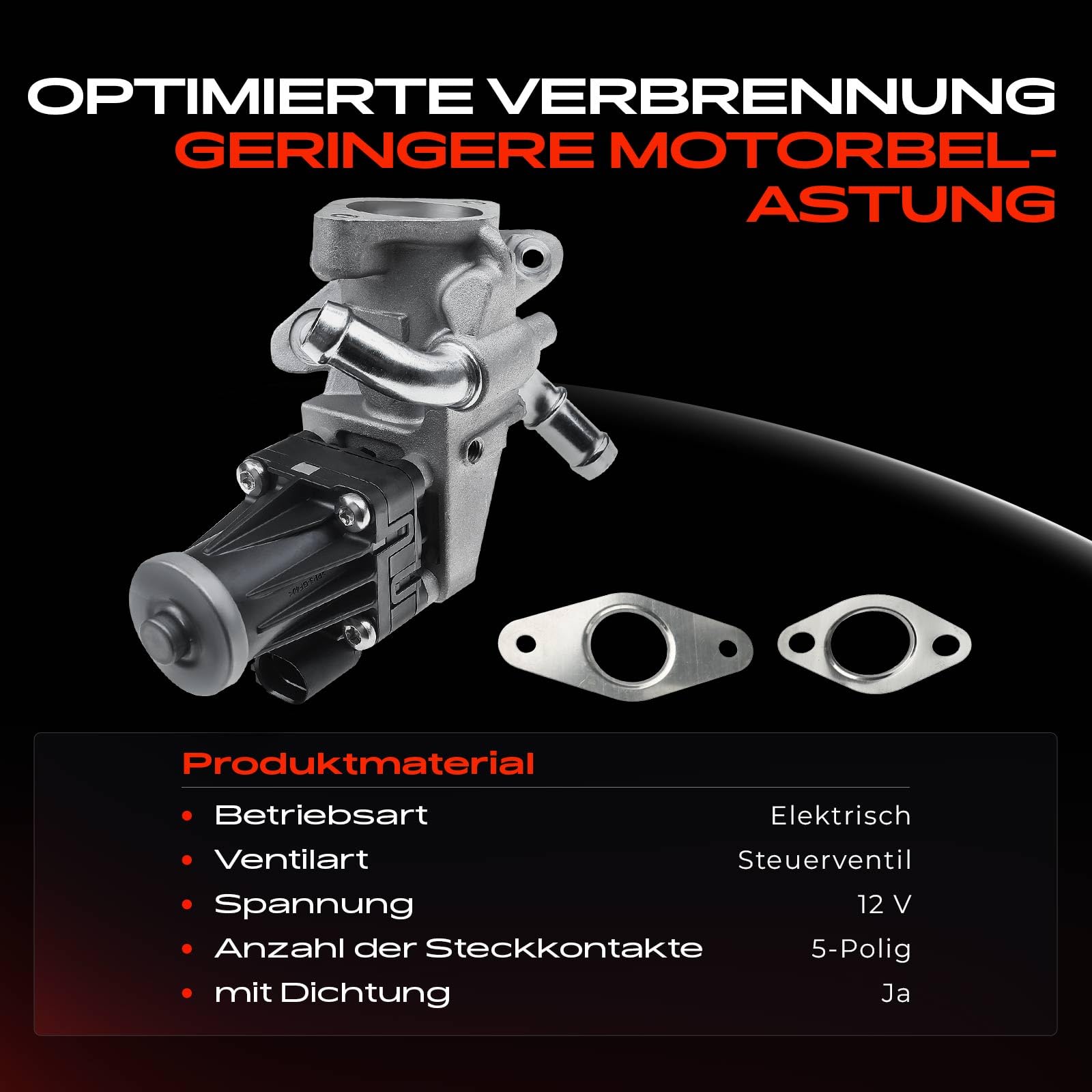 AGR-Ventil 5-Polig für Jumper Ranger TKE Transit FA FB FM Transit V363 FAD FCD FED Defender LD L316 Boxer 2.2L Diesel 2011-Heute BK2Q9D475CC