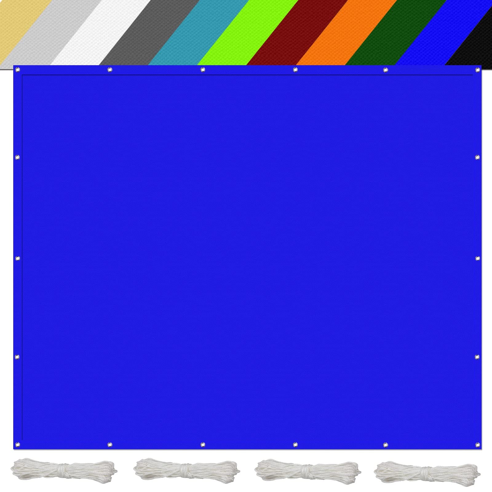 Voile d'ombrage 4x8m pour stopper la chaleur et la pluie sur le patio