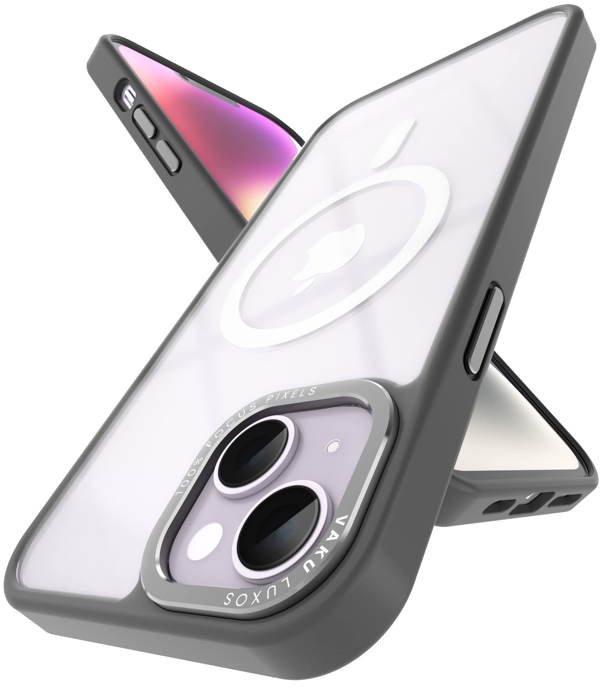 Vaku Luxos® Trans Armor MagPro for iPhone 14 Plus Cover Case, 6 Feet Drop, Metal Ring Camera Protection, Shockproof, Scratch Resistant, Slim, Compatible with MagSafe Back Cover - Grey (B0BCZC9QWM) Amazon Price History, Amazon Price Tracker
