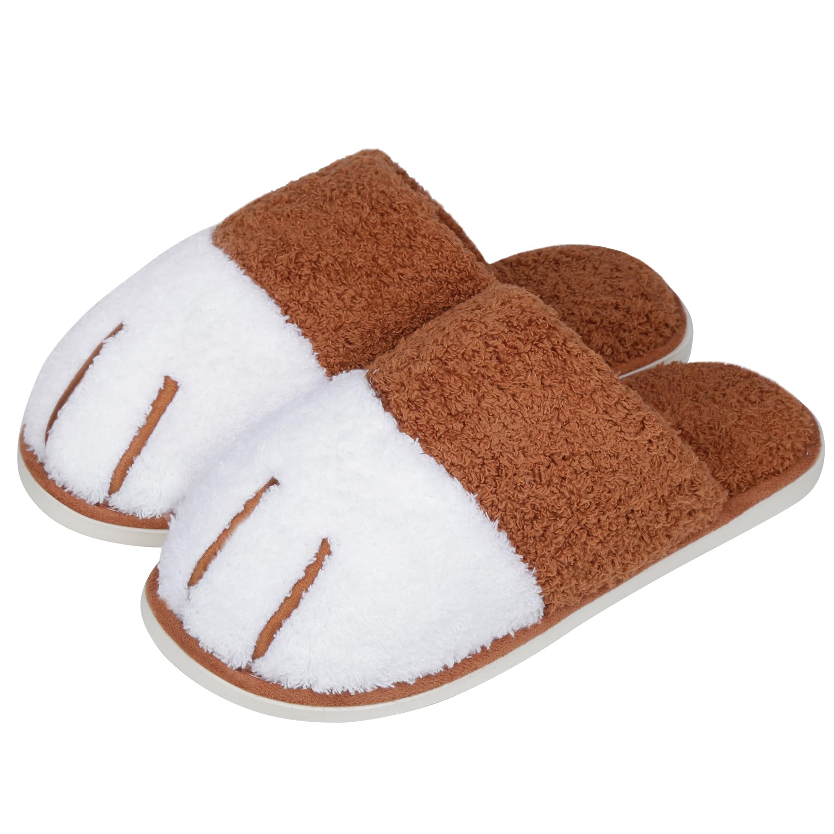 Wostock Ciabatte Donna Peluche Zampe di Gatto in Cotone per Donne Animali Calde Inverno Memoria Schiuma Morbido Antiscivo Accogliente Ciabatte per Casa per Ragazze Ospiti Interne Esterne