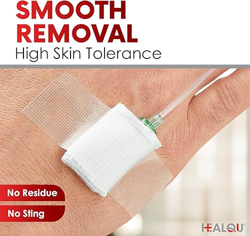 Miniatura 4 de HEALQU Cinta transparente quirúrgica para el cuidado de heridas tubos suministros de primeros auxilios caja de 6 unidades transpirable transparente