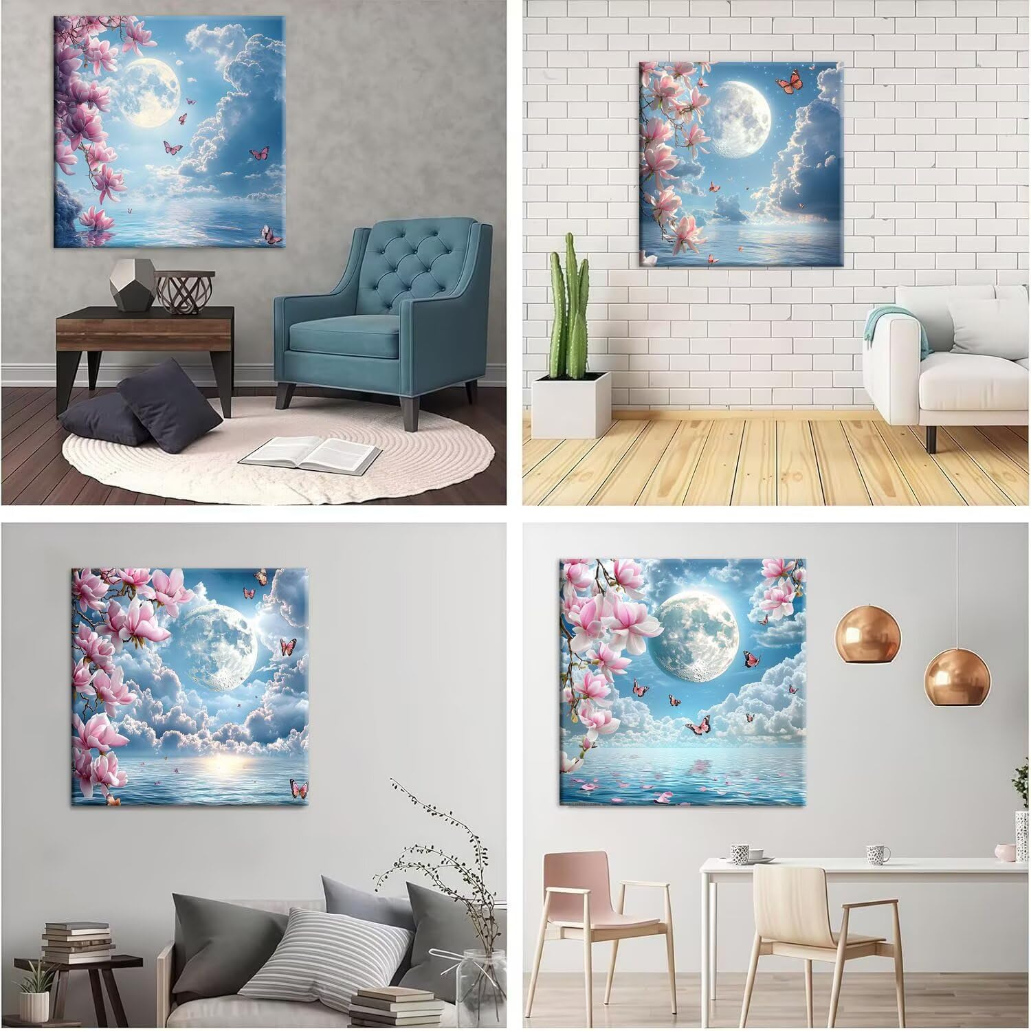 QIANLUOO Luna de Magnolia 5D Kits de Pintura de Diamantes 35x35cm G-933