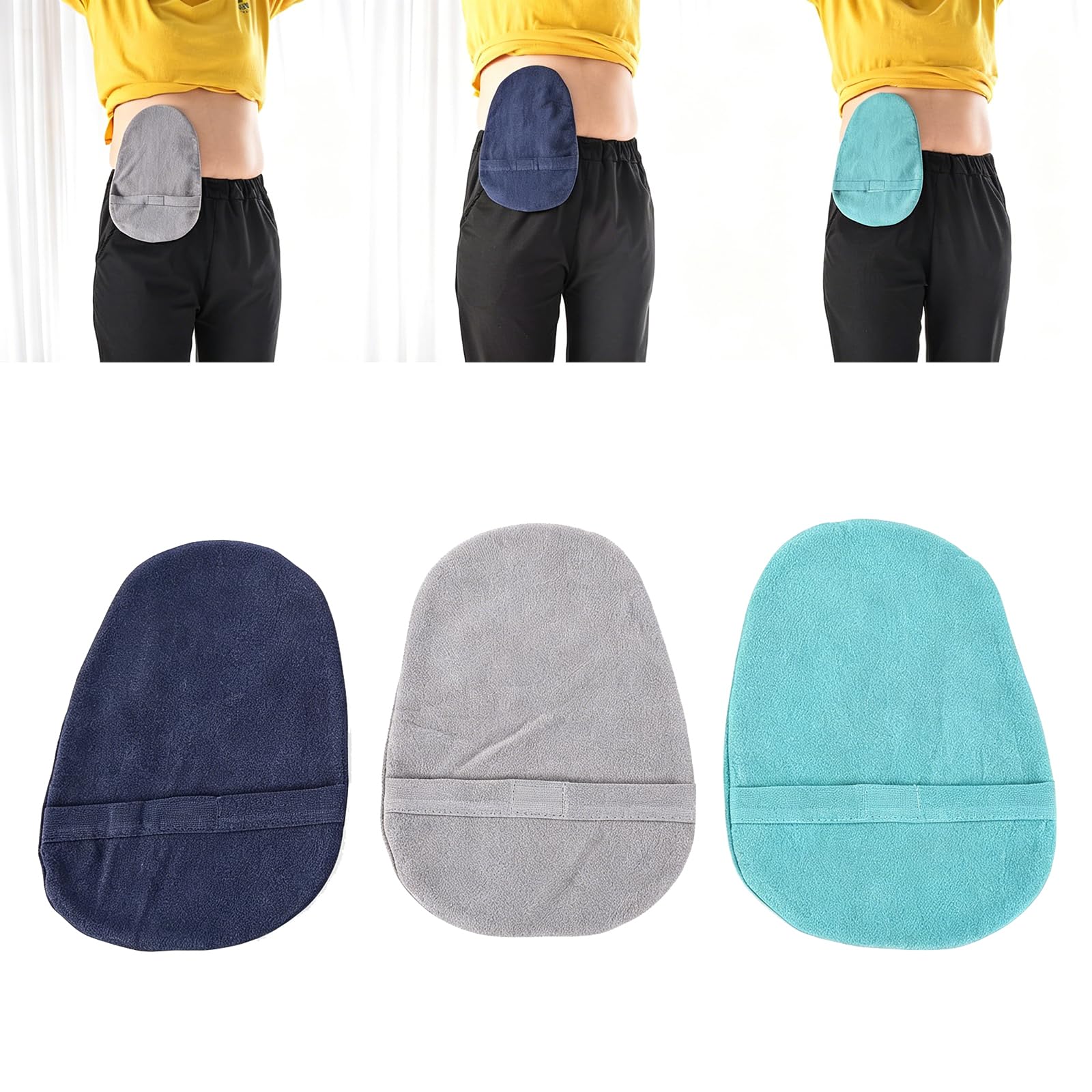 Fundas para Bolsas de Ostomía, 3 Unidades Fundas para Colostomía Lavables Y Desmontables Protector para Estoma Forro Protector para Bolsa A Prueba de Polvo, para Hombres Y Mujeres Ileostomía Urostomía