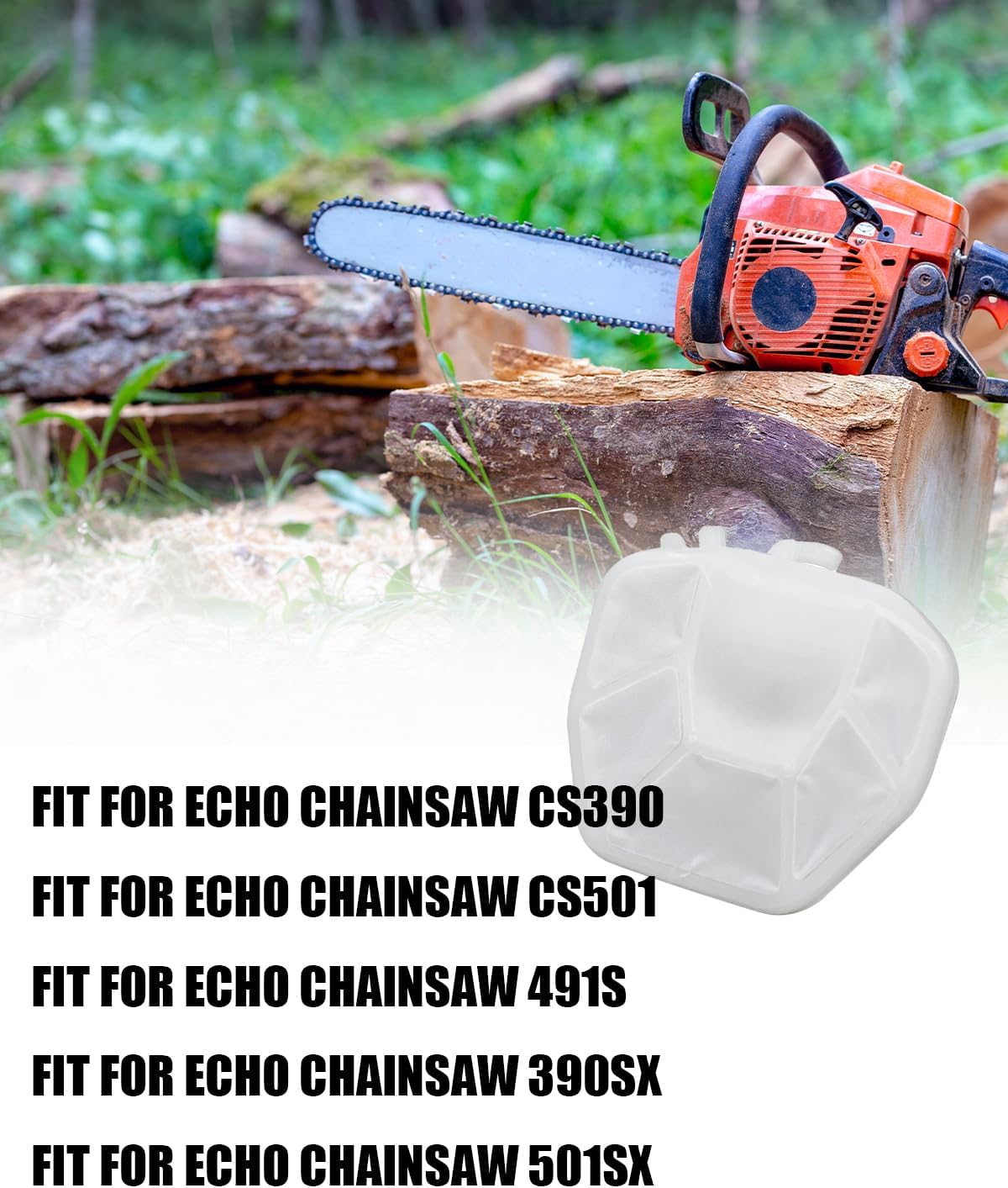 Air Filter Fit for Echo Chainsaw CS-2511T with Spark Plug and Fuel, Replace 90196Y Maintenance Tune Up Kit Power Tools for Outdoor Patio Lawn Garden