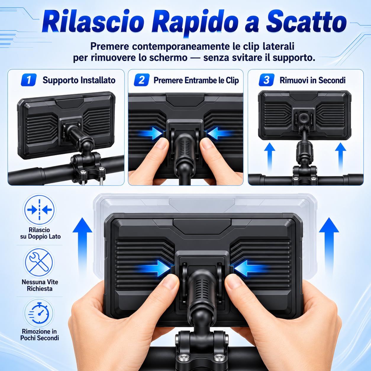 Sunweyer Carplay Moto W16 Navigatore Moto 6 Pollici Android Auto Wireless