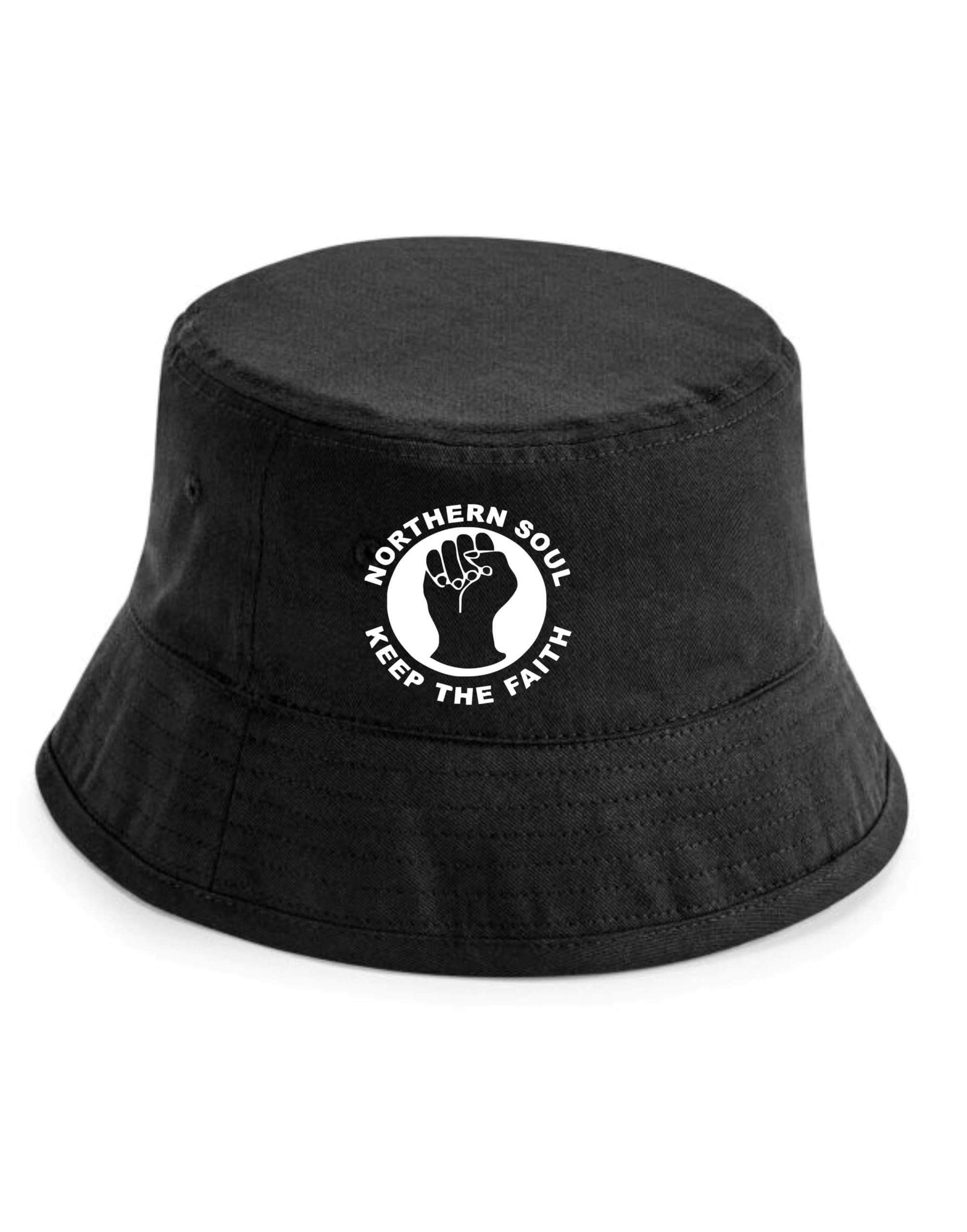 Print4U Northern Soul Bucket Hat Music Lovers Gift for Men & Ladies Black LXL