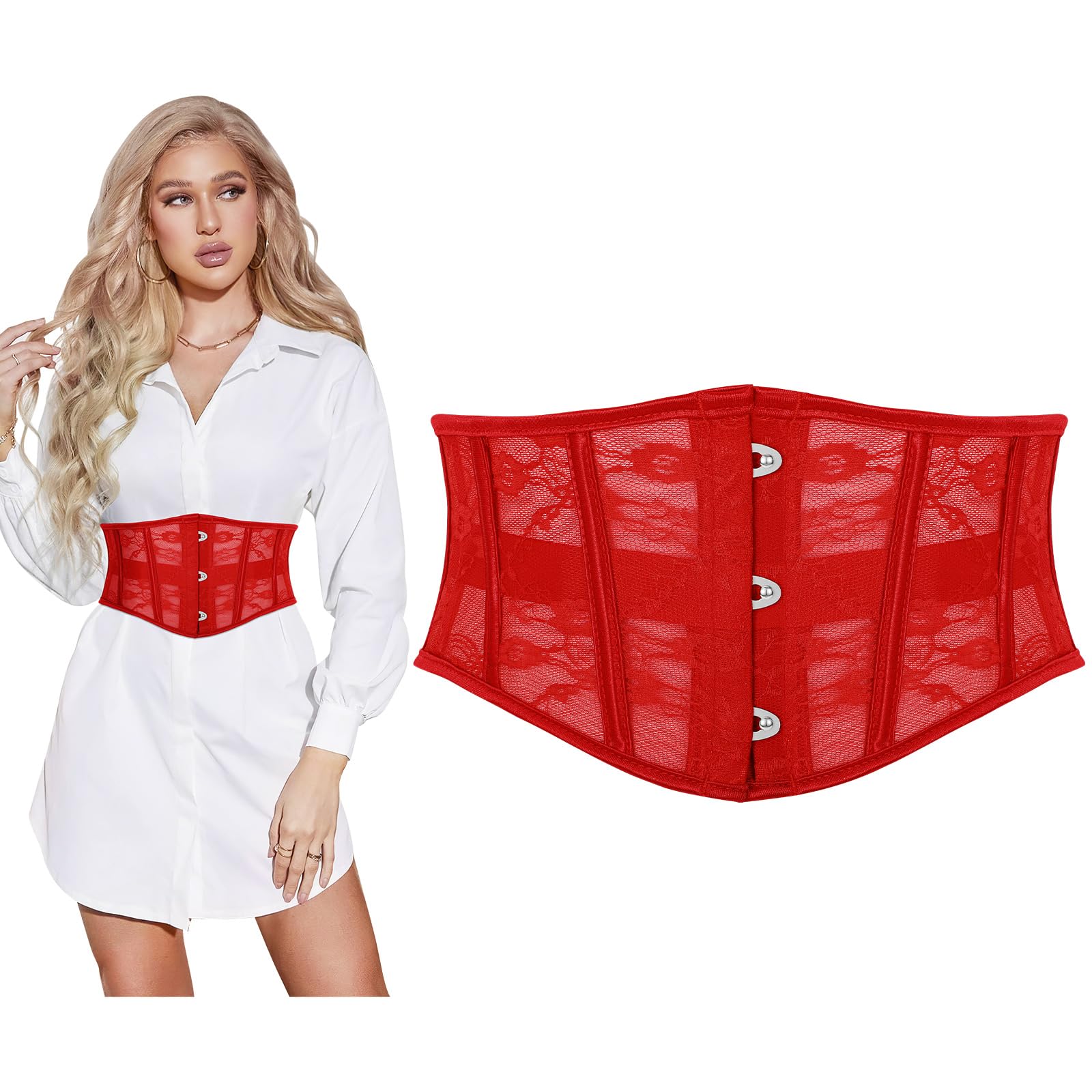 SUOSDEY Damen Ledergürtel für Jeans Kleider, Schmaler Punk N