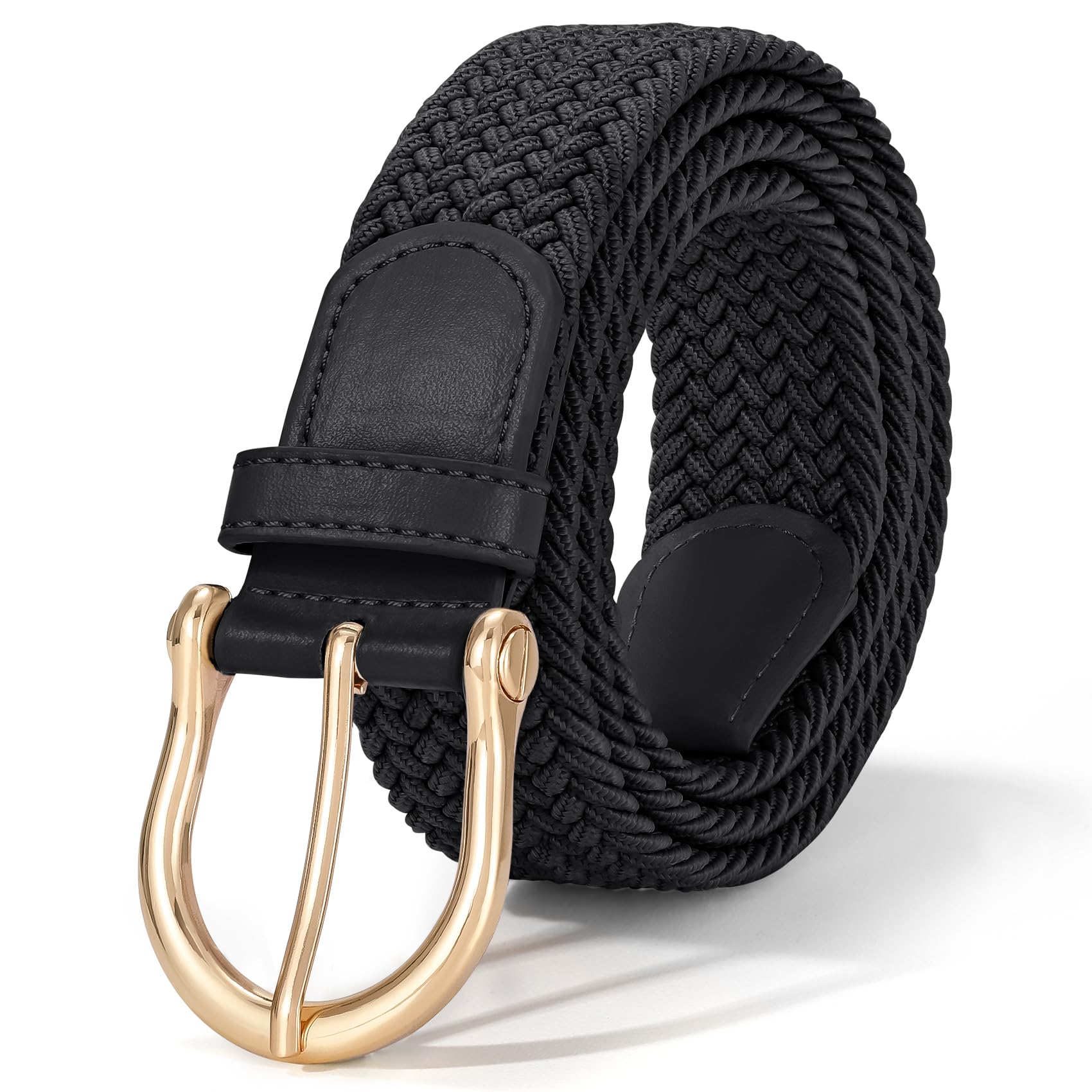 XZQTIVE Elastischer Stoffgürtel Geflochtener Stretch gürtel Verstellbarer für Kleider, Jeans & Hosen – Unisex Stretch Flechtgürtel für Damen und Herren