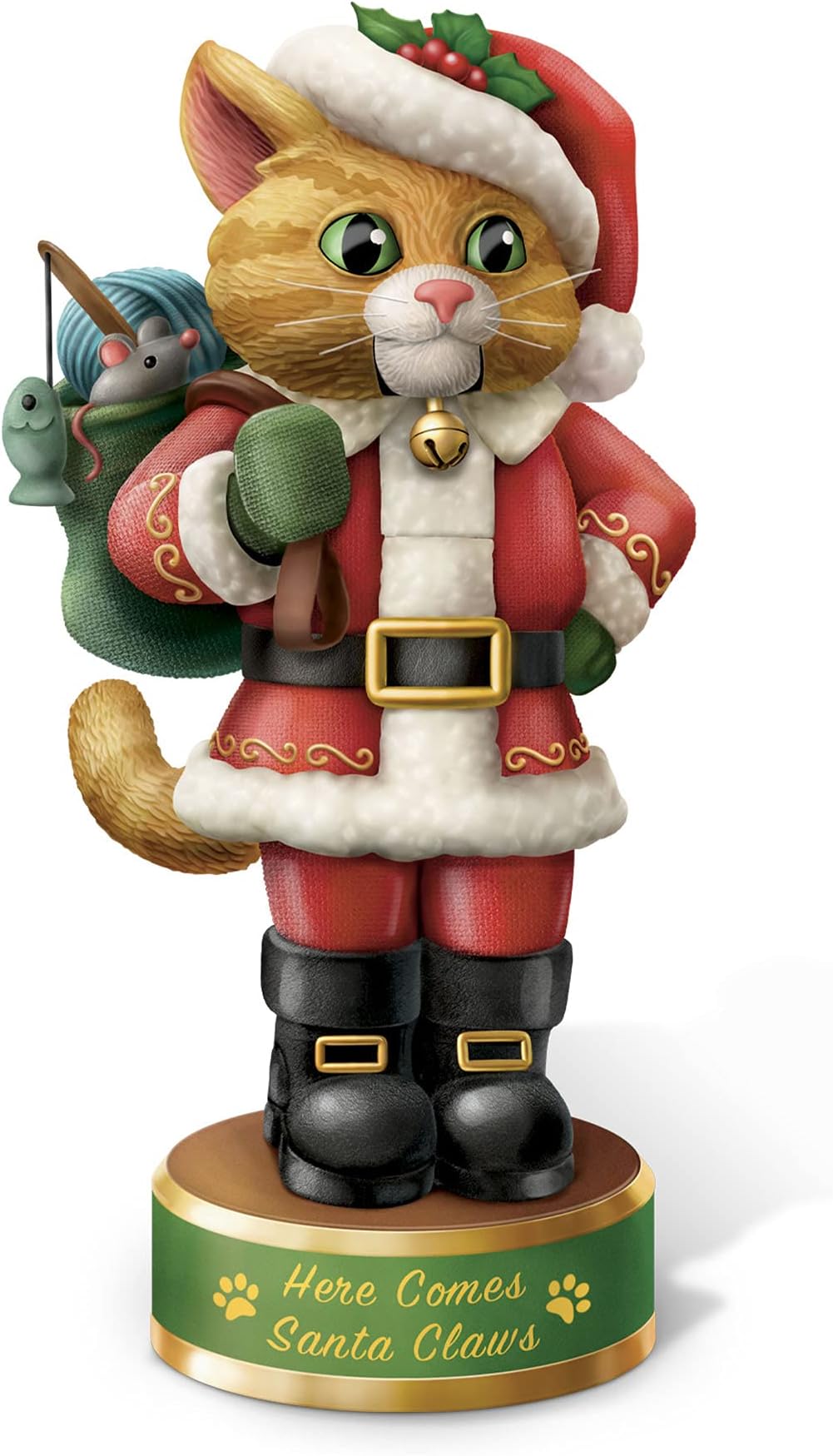 ‘Here Comes Santa Claws’ Cat Nutcracker Figurine