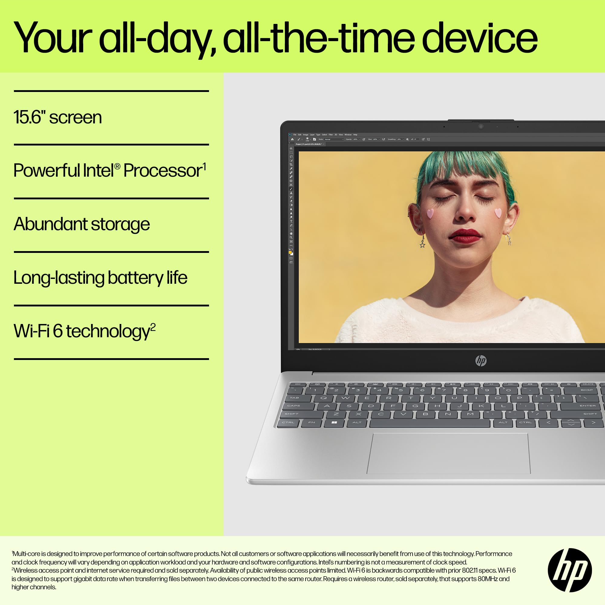 HP 15.6" Laptop | Intel Core i5 i5-1334U Processor | 16 GB RAM | 512 GB SSD | Intel Iris Xᵉ Graphics | FHD Display | Up to 9.75 hrs battery | Windows 11 | Dual Speakers | Natural Silver | 15-fd0072sa — view 6