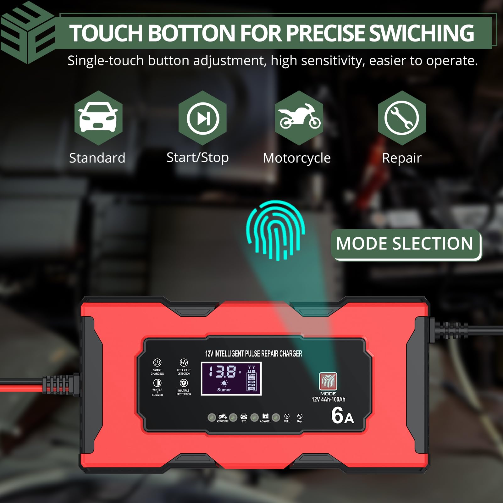EYPINS Chargeur De Batterie Au Plomb 12 V 6 A Haute Sécurité Avec écran