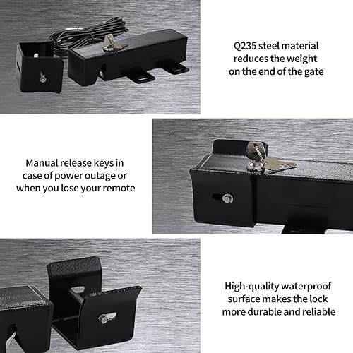 Miniatura 3 de TOPENS ET24 Automatic Electric Gate Lock for DC 24V Swing Gate Opener Gate Operator System Device Safe Security Gate Lock
