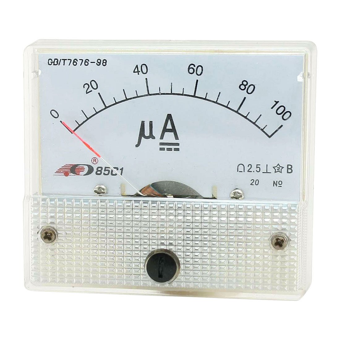 Medidor De Panel Analógico DC 0-100uA - Amperímetro 85C1, Precisión 2.5, Para Pruebas De Circuito Y Baterías