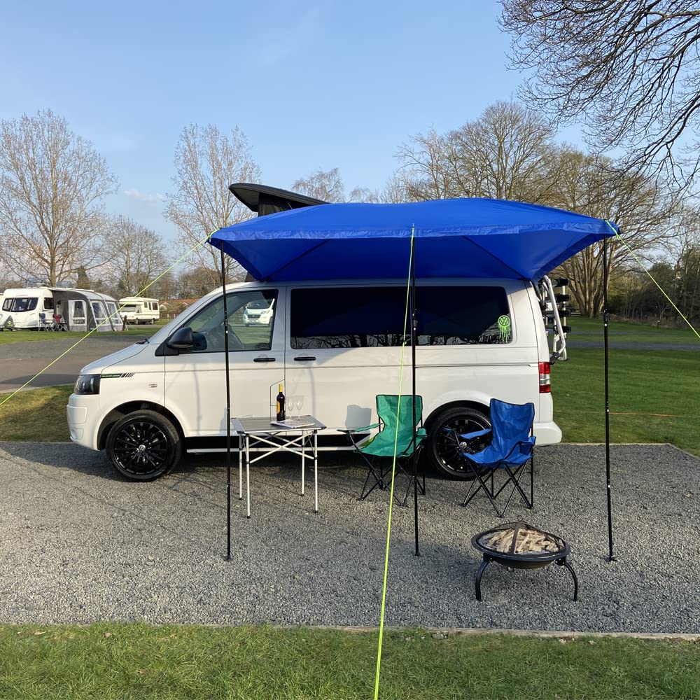 Maypole Universal Sun Canopy for Caravans, Motorhomes & Campervans, Blue