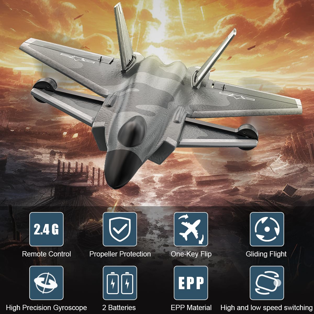 Leopmase RC Plane, Remote Control Airplane, RC Airplane 4 Channel for Beginners Adult with Xpilot Stabilization System & Aerobatic, Brushless Motor, Remote Control Plane Best Gift for Kids