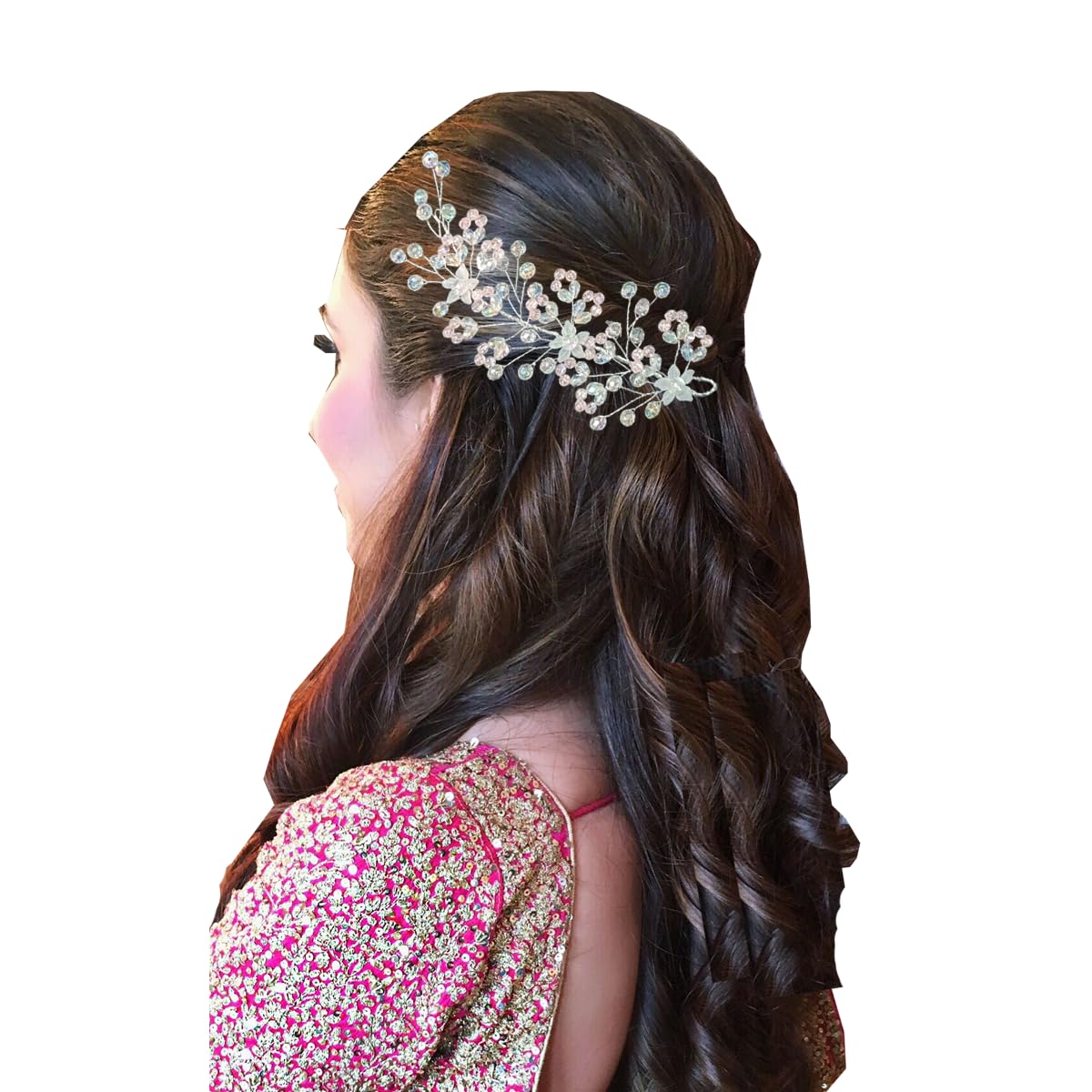 Flysales® Silver Pearl Hair Styling Brooch Juda Comb Claw Hair Pins for Women and Girls Fancy Hair Clips Brooch Pearl Rhinestone Crystal Artificial diamond Hair Brooch (Design2) (Design2) (B0CQHPF6YN) Amazon Price History, Amazon Price Tracker