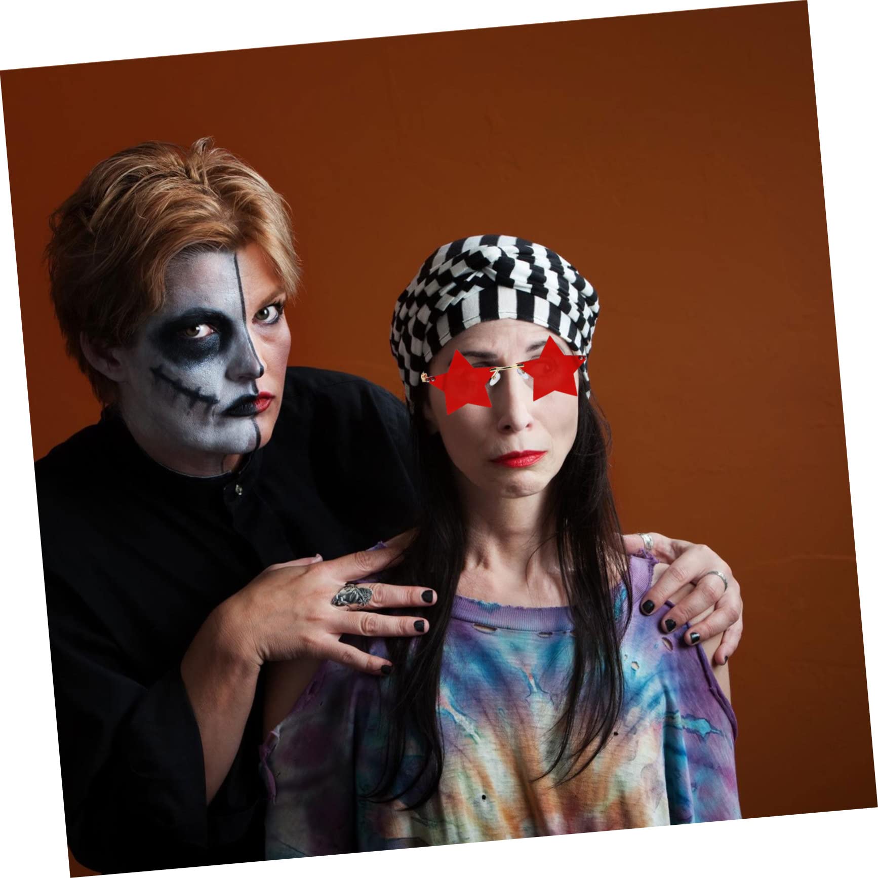 Holibanna 2 Pairs Unique Rimless Star Shape Sunglasses Fashion Sunglasses Women's Men's Cosplay Supplies