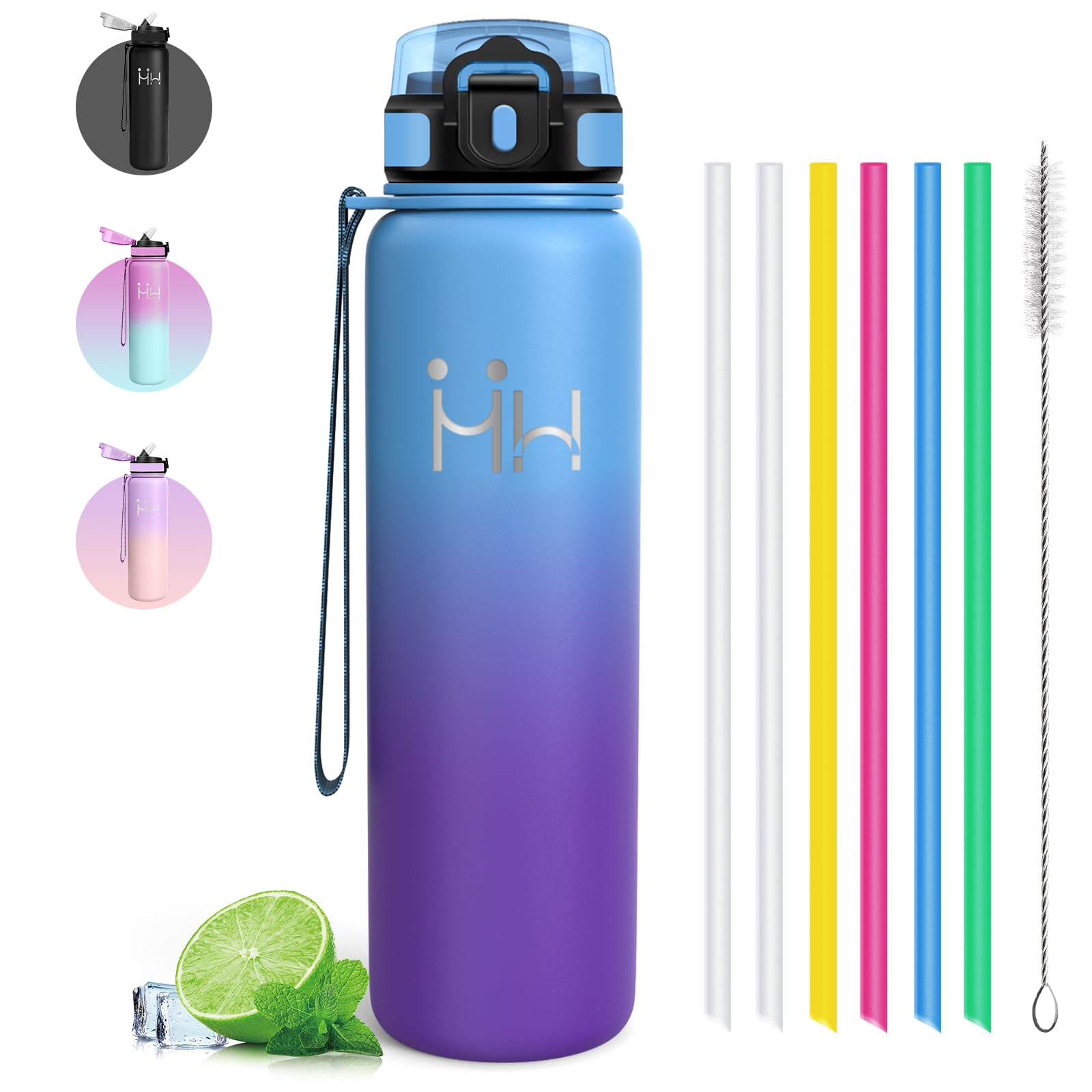 Botella Agua Acero Inoxidable 1 litro - Botella Termica - Cantimplora Gym- A Prueba de Fugas - Cantimplora sin Bpa- Mantiene 24H Frio/12H Calor, Termo para Deportes, Cámping, Gimnasio, Oficina - 2