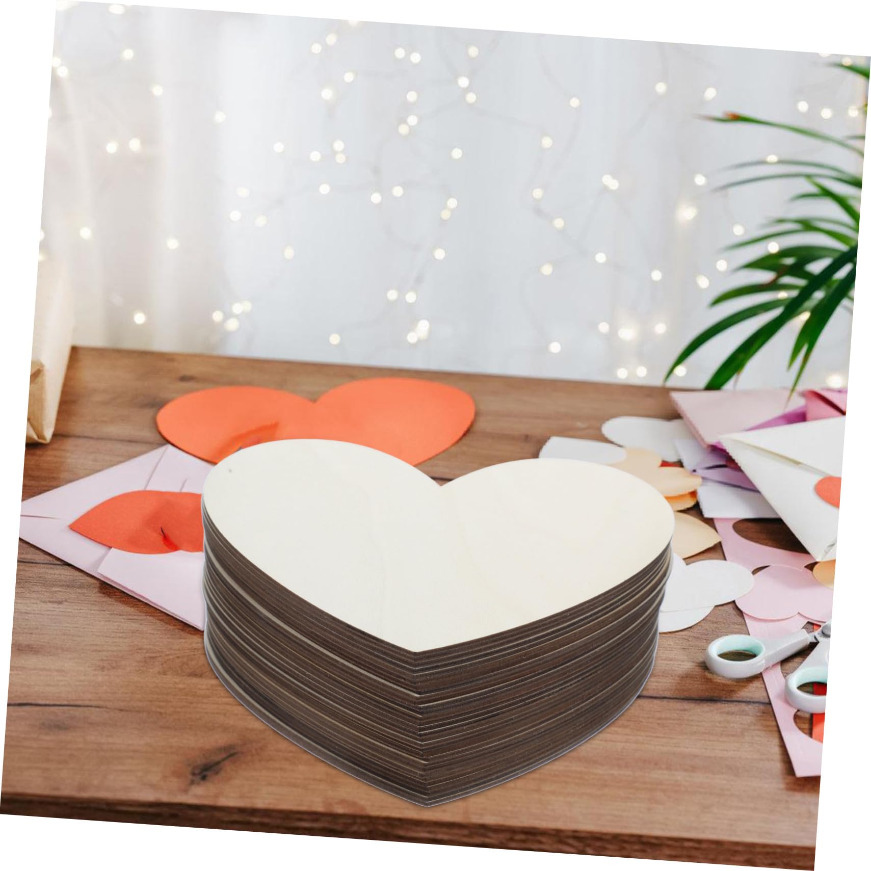 Gadpiparty 30 Stück Teiliges Große Unlackierte Holzherzen Herzförmige Holzscheiben Basteln DIY Dekoration Hochzeit Valentinstag Handgefertigte Holz Ausschnitte Glatt und Robust