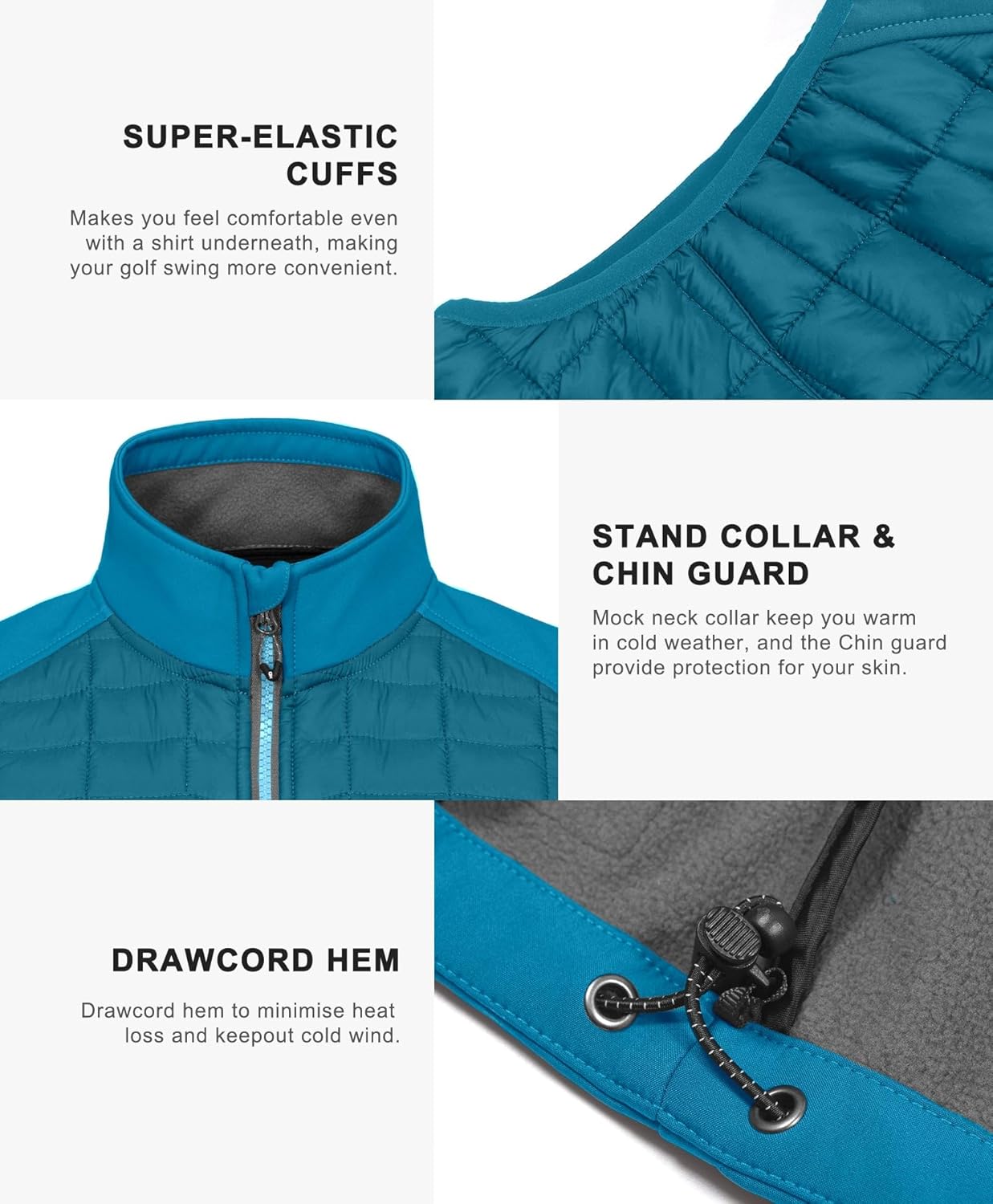 Little Donkey Andy Women's Lightweight Puffer Vest, Warm Outdoor Sleeveless Jacket for Hiking Travel Running Golf - Image 3