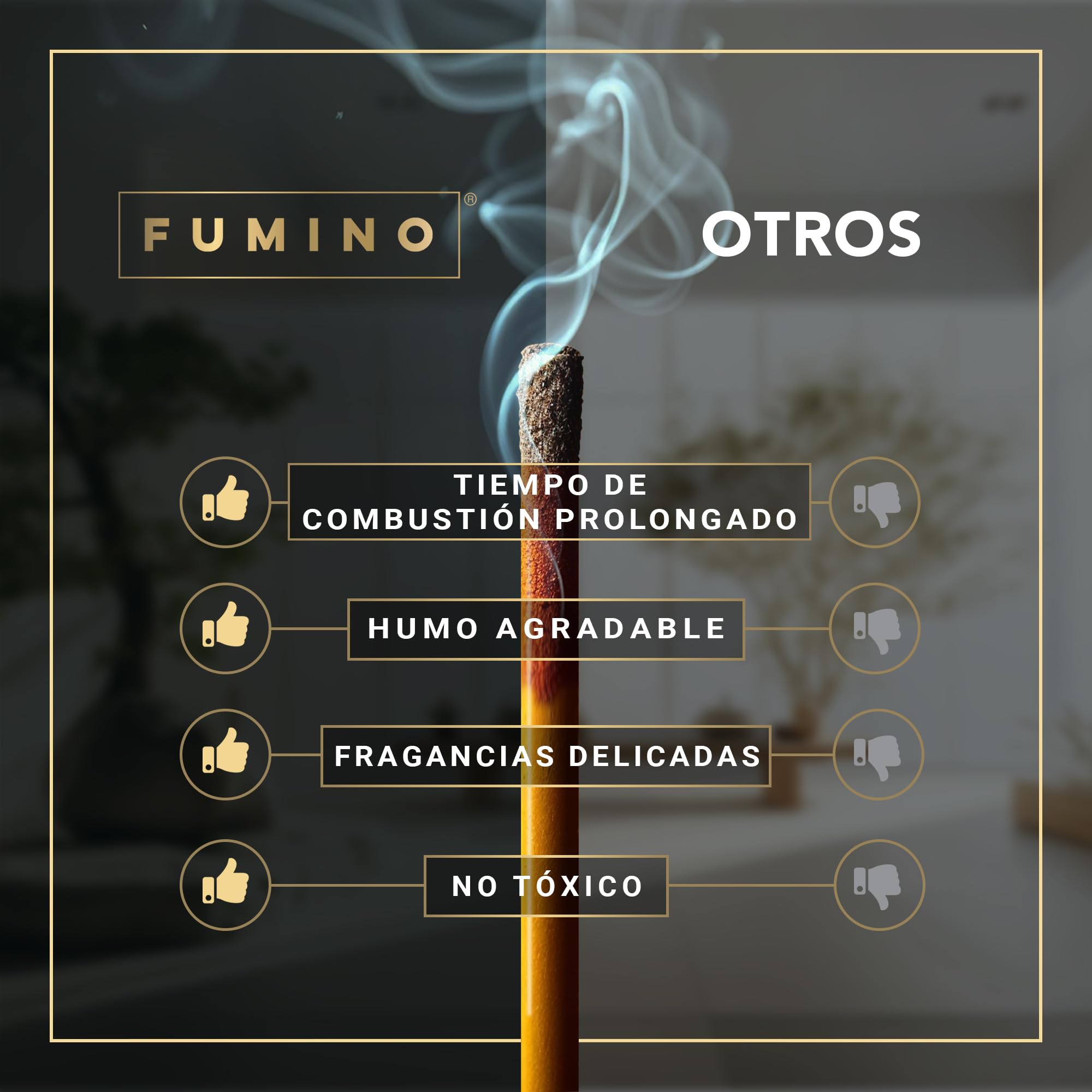 Incienso Esencial Fumino Lote 6 Cajas 84 Varillas Masala Agarbatti Naturales 90g