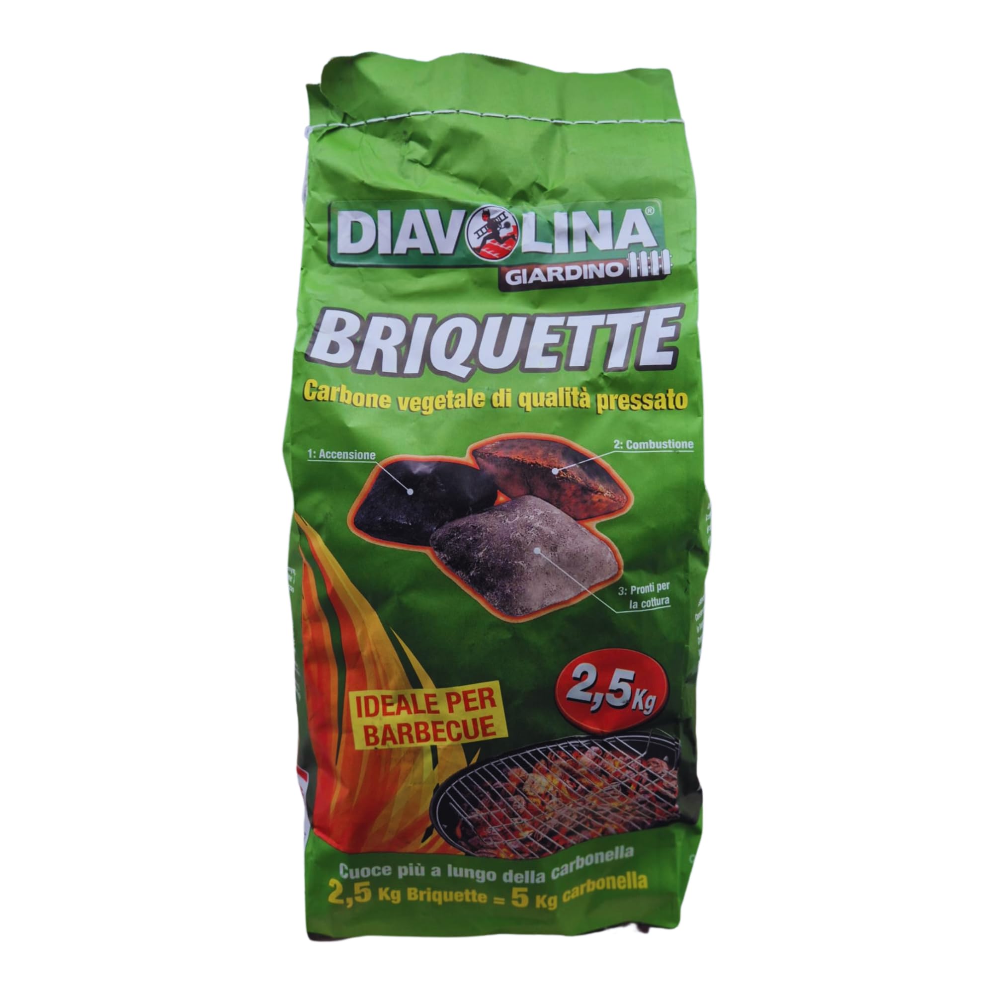CARBONE VEGETALE Di Qualità Pressato in Bricchette Ideale Per Barbecue, 2,5 Kg. (4)