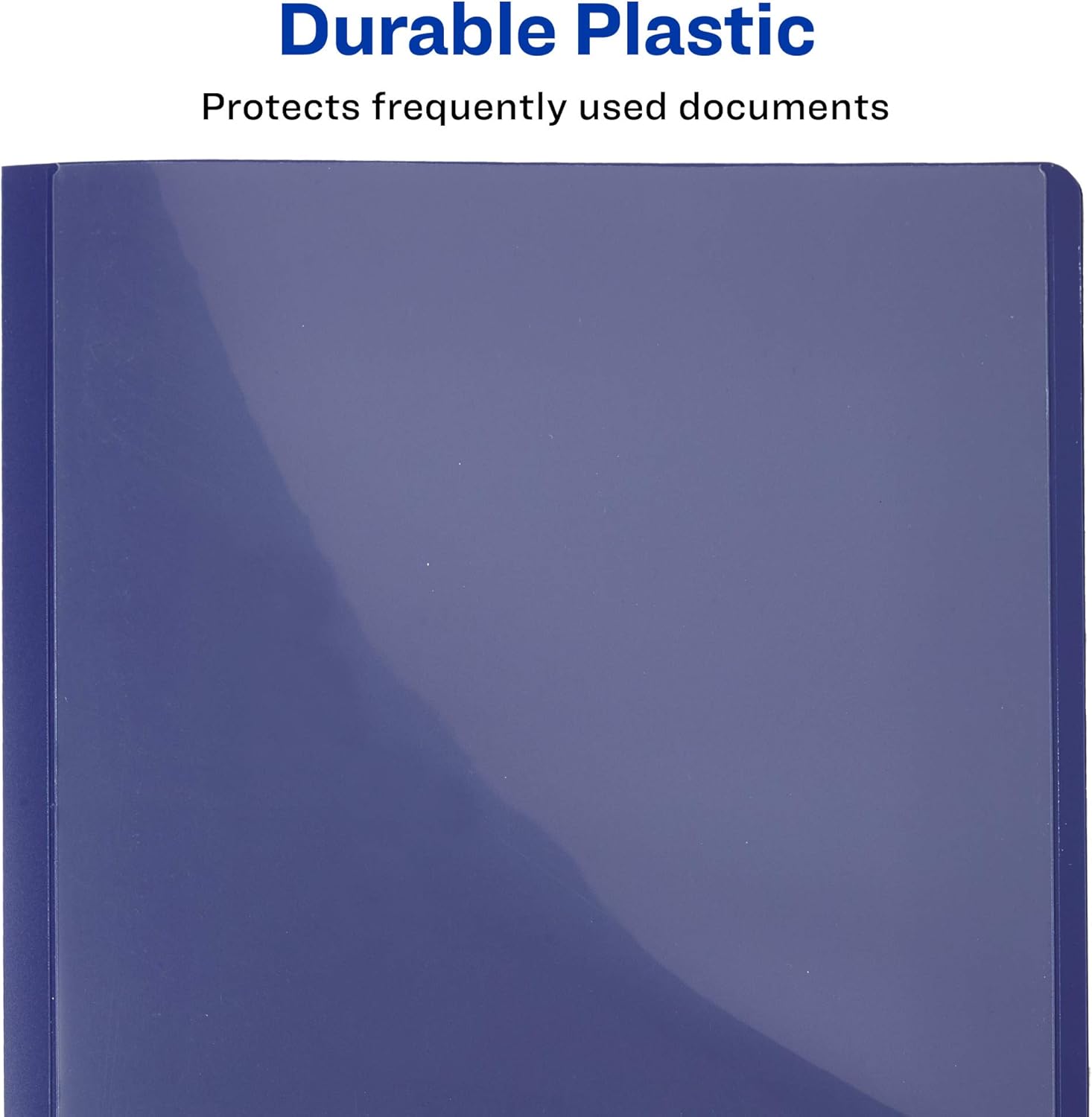 Avery Lay Flat Report Cover with 3 Plastic Fasteners, Clear Front Window, Holds up to 50 Sheets, 1 Blue Cover (47780) : Business Report Covers : Office Products