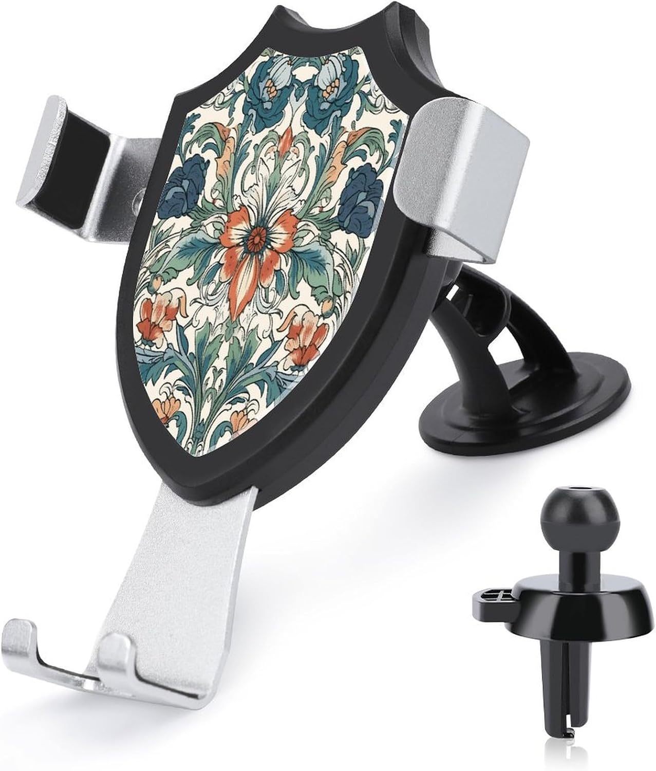 Retro Floral Pattern Car Phone Holder Suction Phone Mount