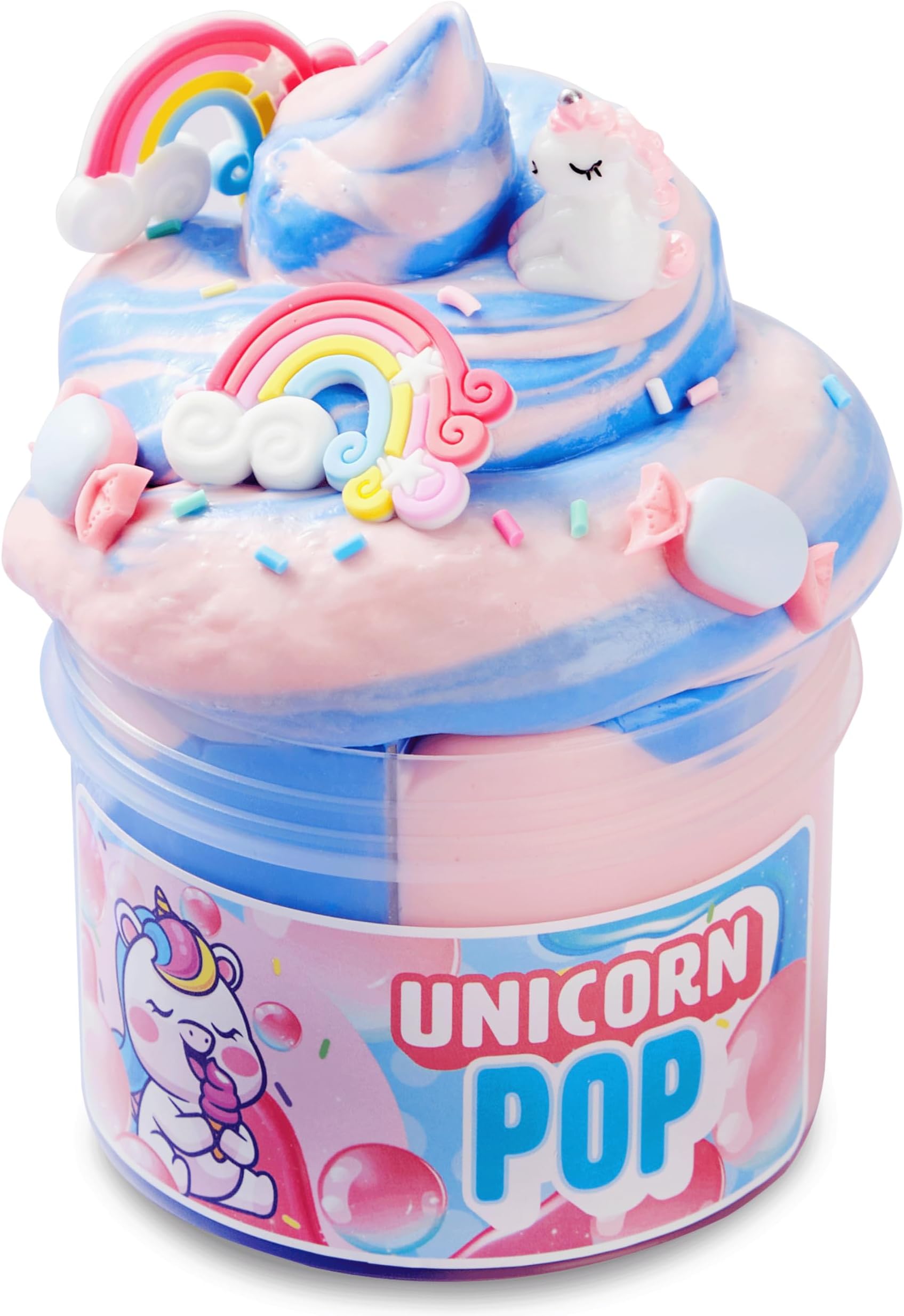 JOYIN Bubblegum Unicorn Clear Slime, Party Favors, Non-Sticky, Mess-Free, Stress Relief, Slime for Girls and Boys,Party Bag Fillers Birthday Toys Gifts for Kids