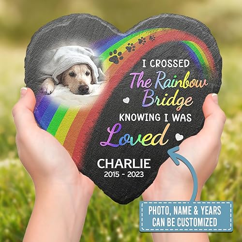 Miniatura 39 de Pawfect House Piedra conmemorativa para perros, Piedra conmemorativa personalizada para mascotas con foto, Regalos conmemorativos para mascotas