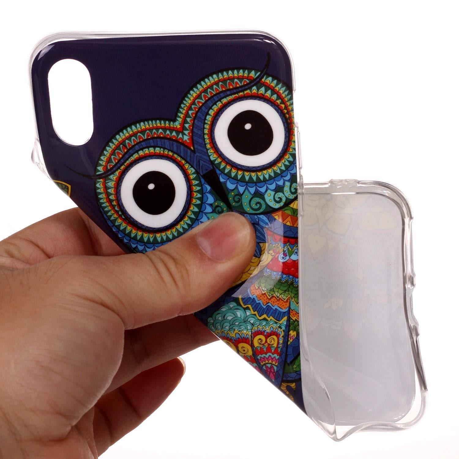 Custodia Luminescente Per IPhone X/XS, Glow In The Dark Farfalla Blu, Antiurto In TPU Morbido