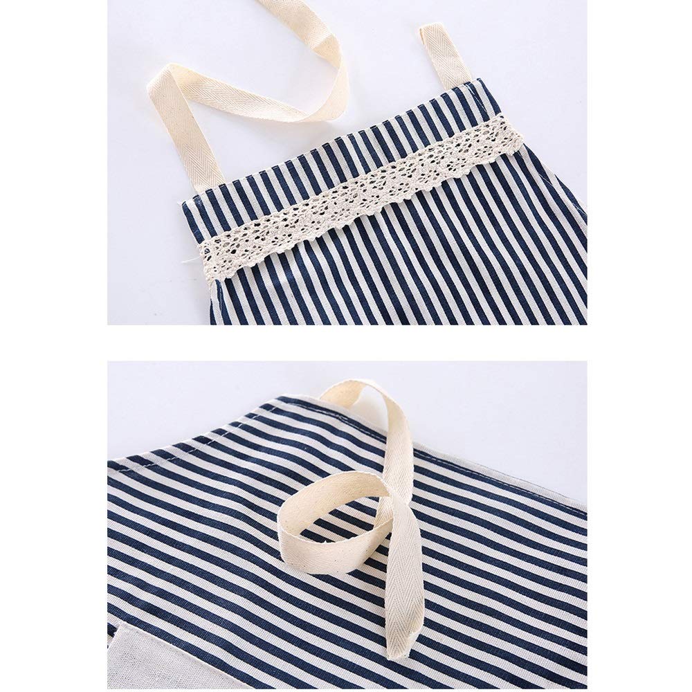 Delantal de algodón de Moda, 5 Piezas, Resistente al Aceite, para Chef, Camarero, con Bolsillos, para Hombre, Mujer, Adulto, chándal, Accesorios de Cocina (Azul).